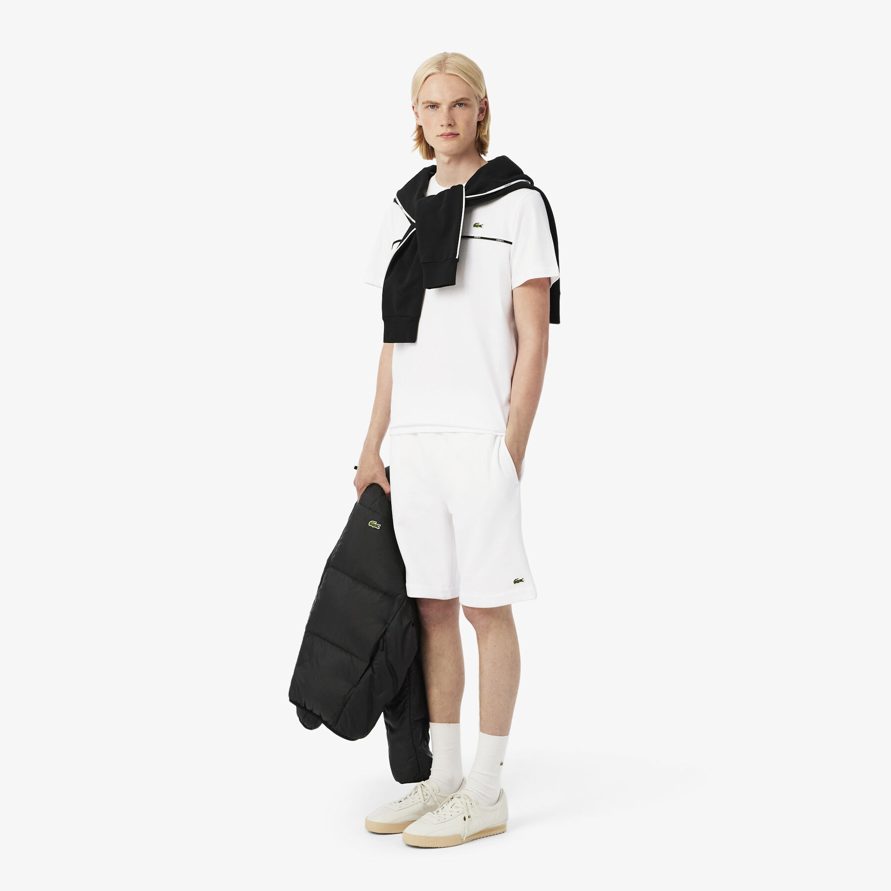 Lacoste Trim Cotton Jersey T-shirt