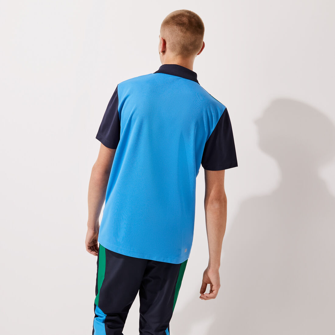 تيشيرت بولو مطبوع بيكيه مسامي مقاوم للتجعد للرجال مجموعة Lacoste Sport تيشيرت بولو مطبوع بيكيه مسامي مقاوم للتجعد للرجال مجموعة Lacoste Sport