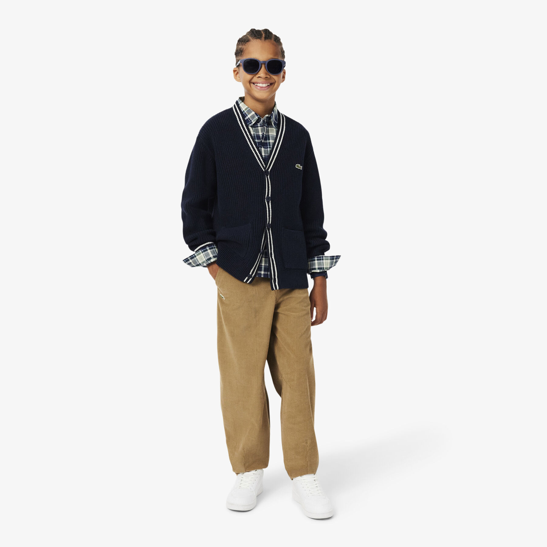 Cotton and Wool Cardigan lacoste cotton and wool cardigan