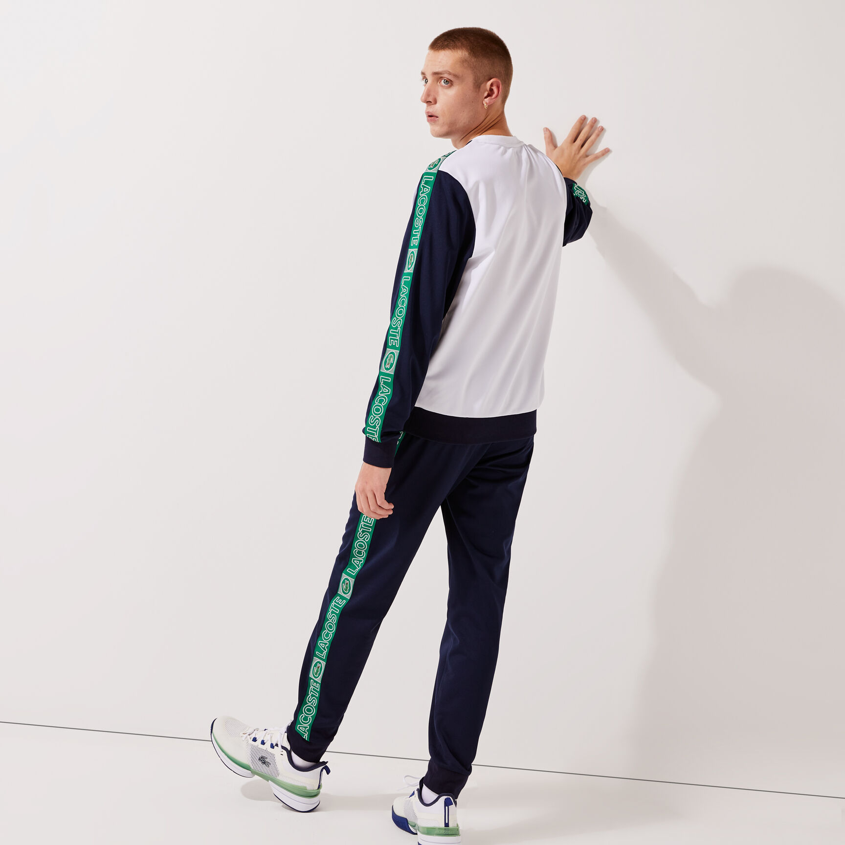 بنطال رياضي بأشرطة شعار الماركة للرجال مجموعة Lacoste SPORT