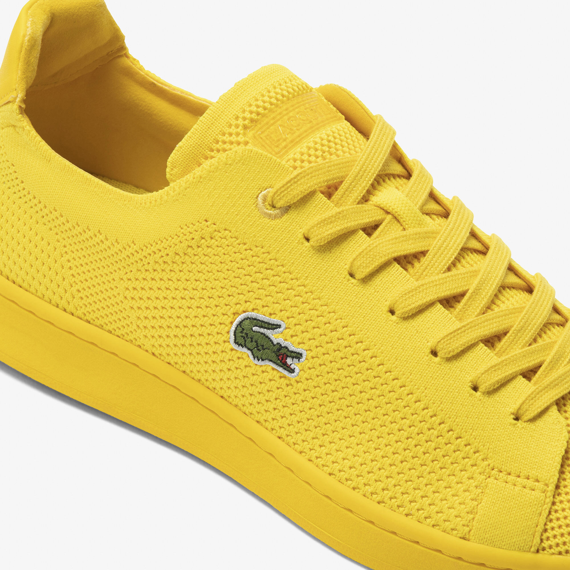 Yellow lacoste store shoes