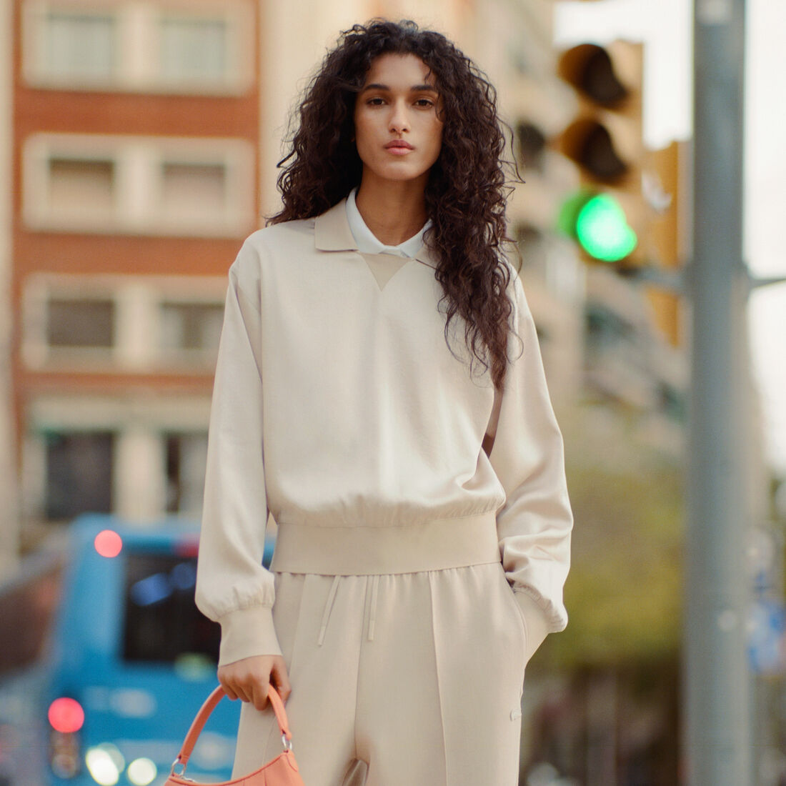 Relaxed Fit Satin Polo Shirt Relaxed Fit Satin Polo Shirt