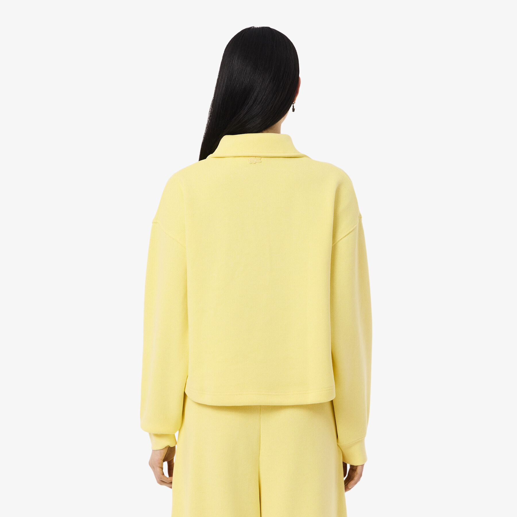 Oversized Ribbed Polo Sweatshirt