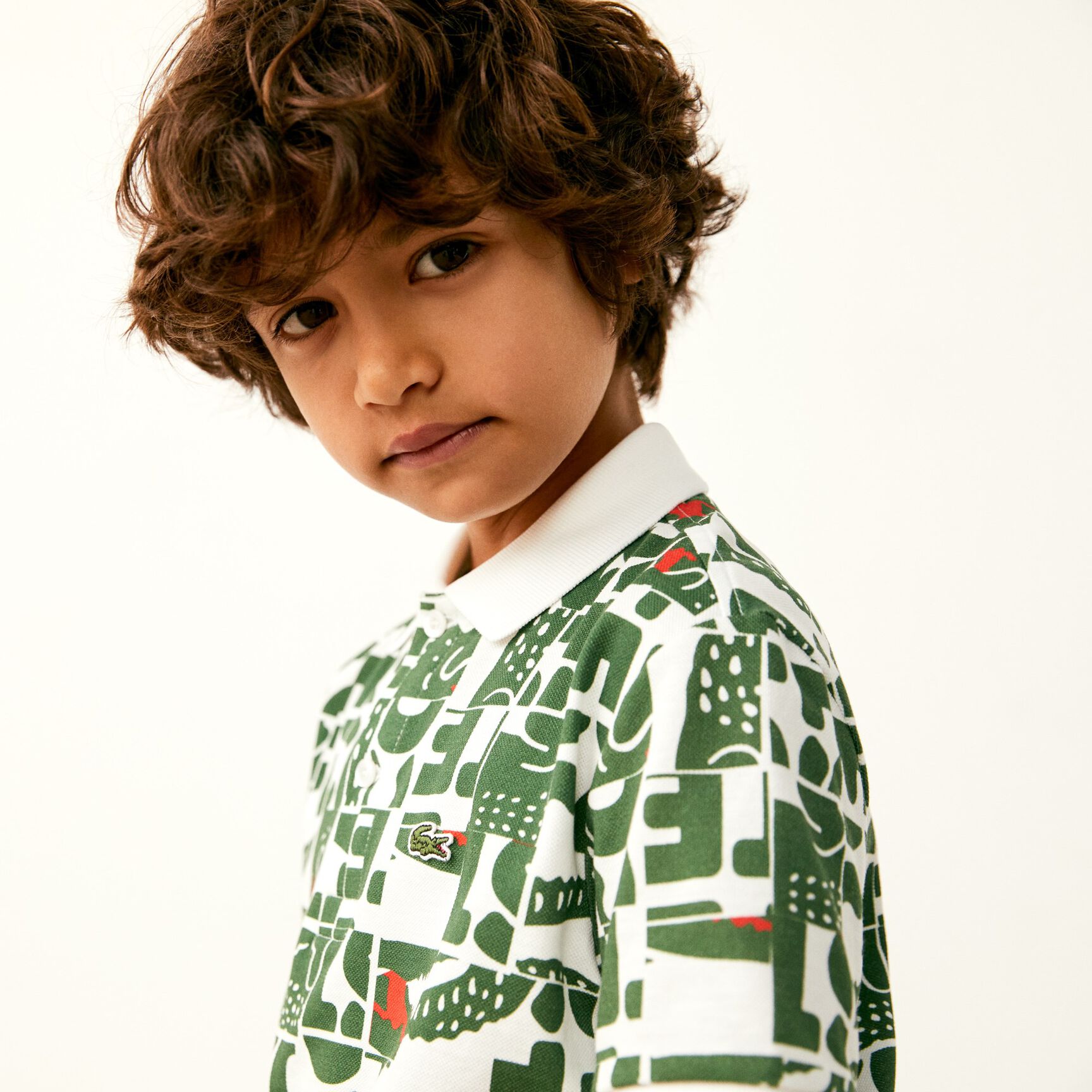 Boys' Heritage Lacoste Graphic Print Cotton Piqué Polo Shirt Boys' Heritage Lacoste Graphic Print Cotton Piqué Polo Shirt