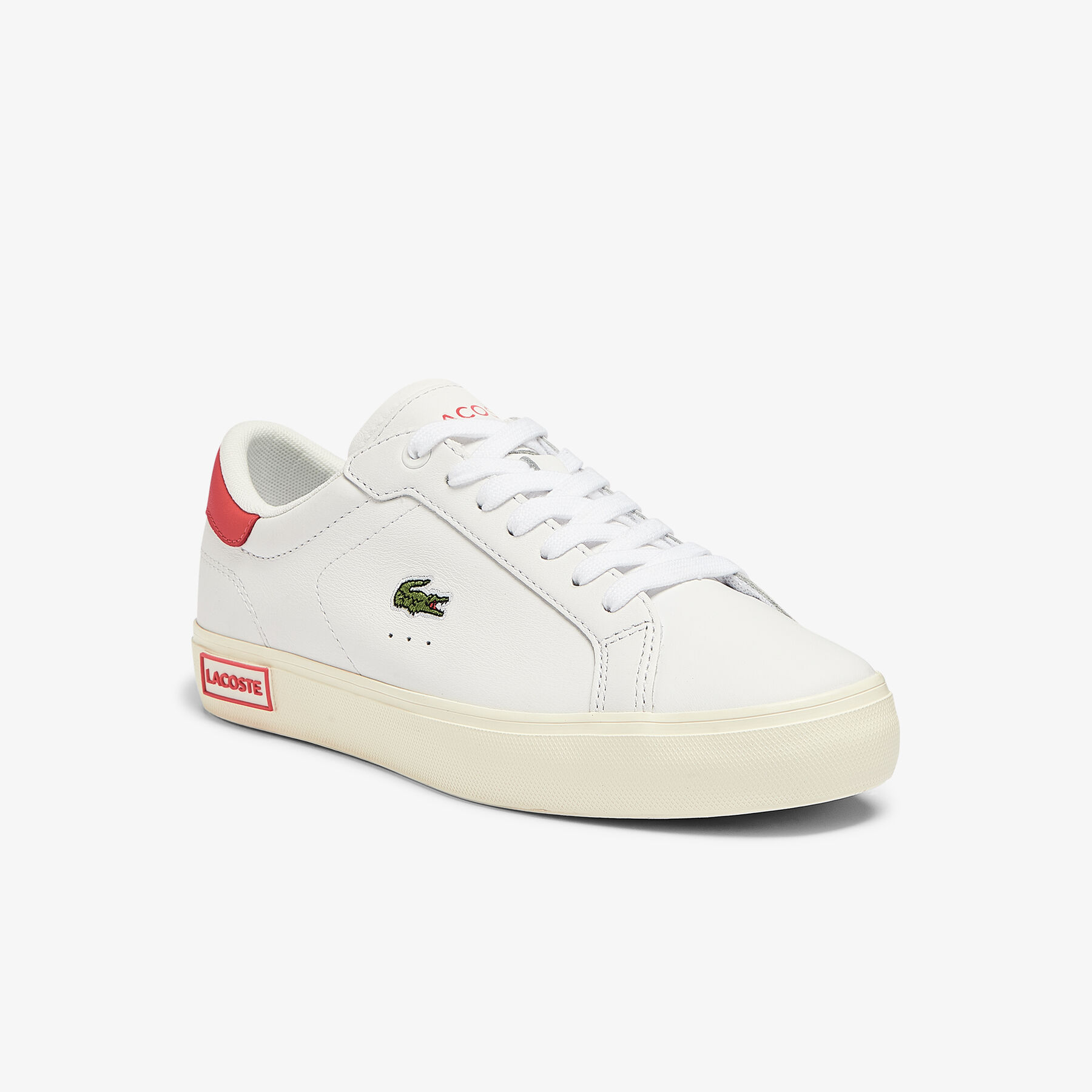 Women's Powercourt Leather Popped Heal Trainers Women's Powercourt Leather Popped Heal Trainers