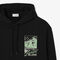 lacoste printed fleece hoodie