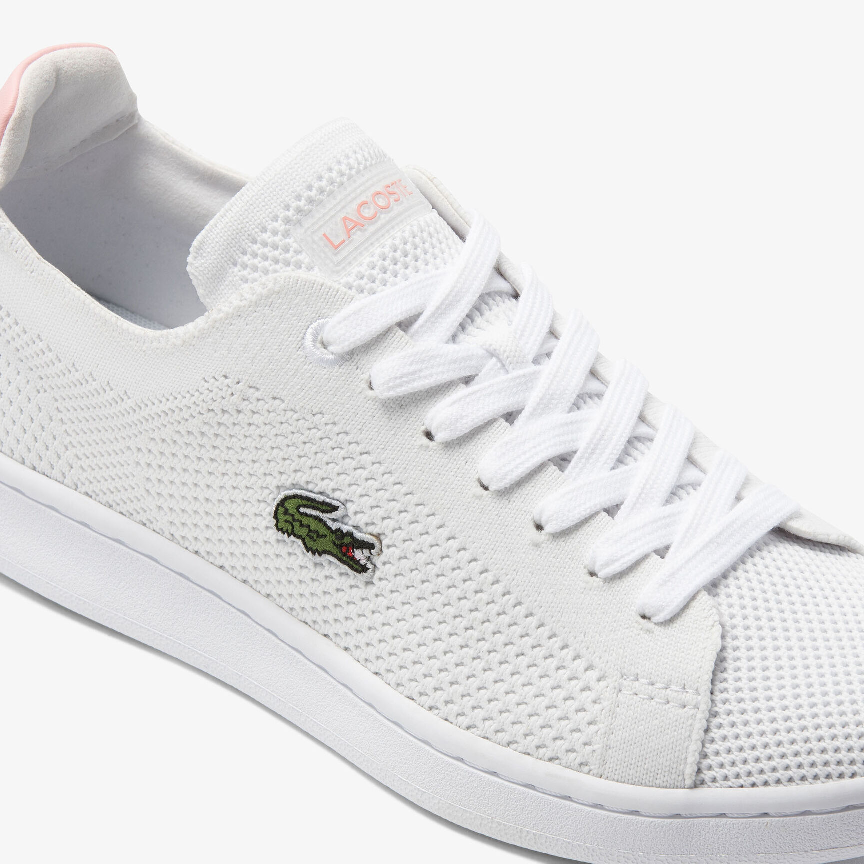 Women's Lacoste Carnaby Pique Textile Heel Pop Trainers