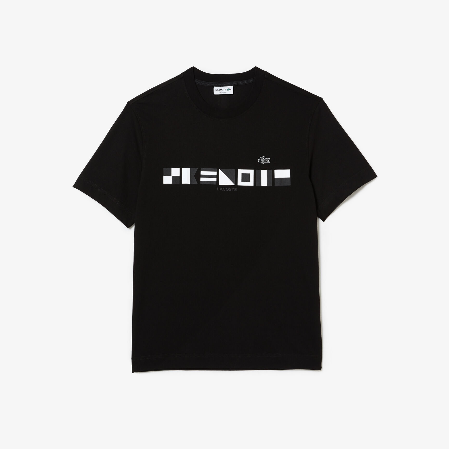 تيشيرت لاكوست مطبوع بقصة مريحة للرجال‎