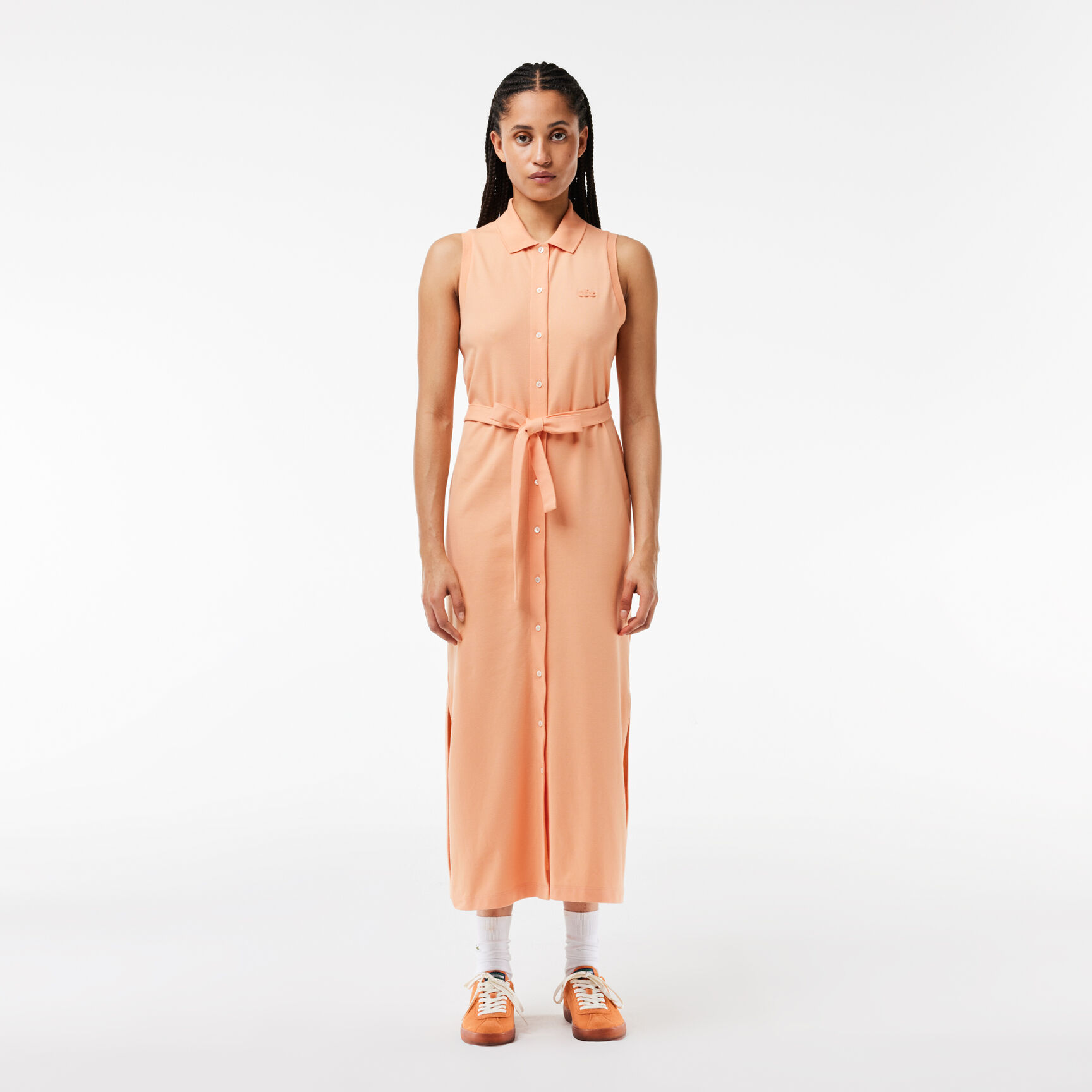 فستان بولو ميني بيكيه طويل ومطاط