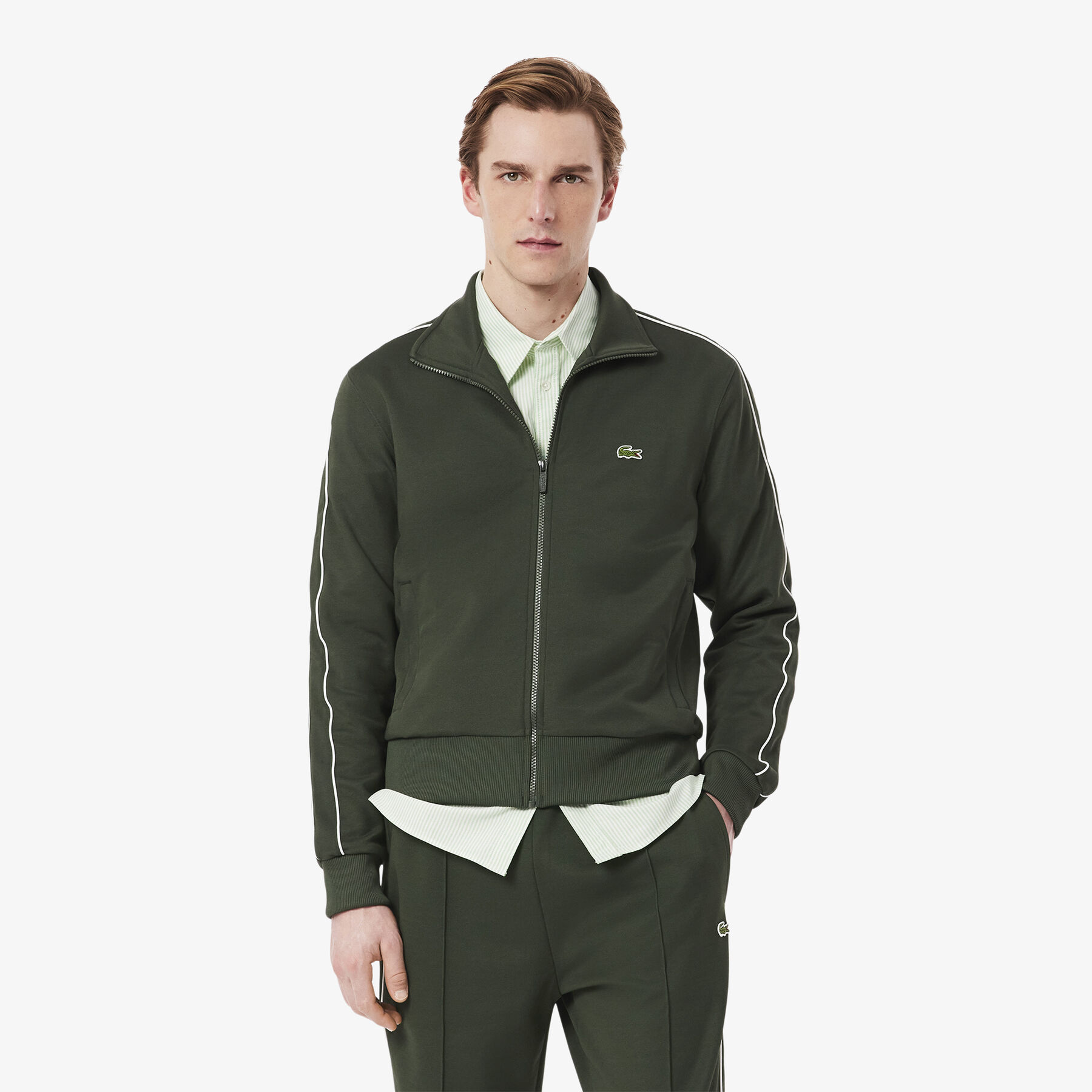 Paris Pique Zip Front Track Jacket lacoste paris pique zip front track jacket