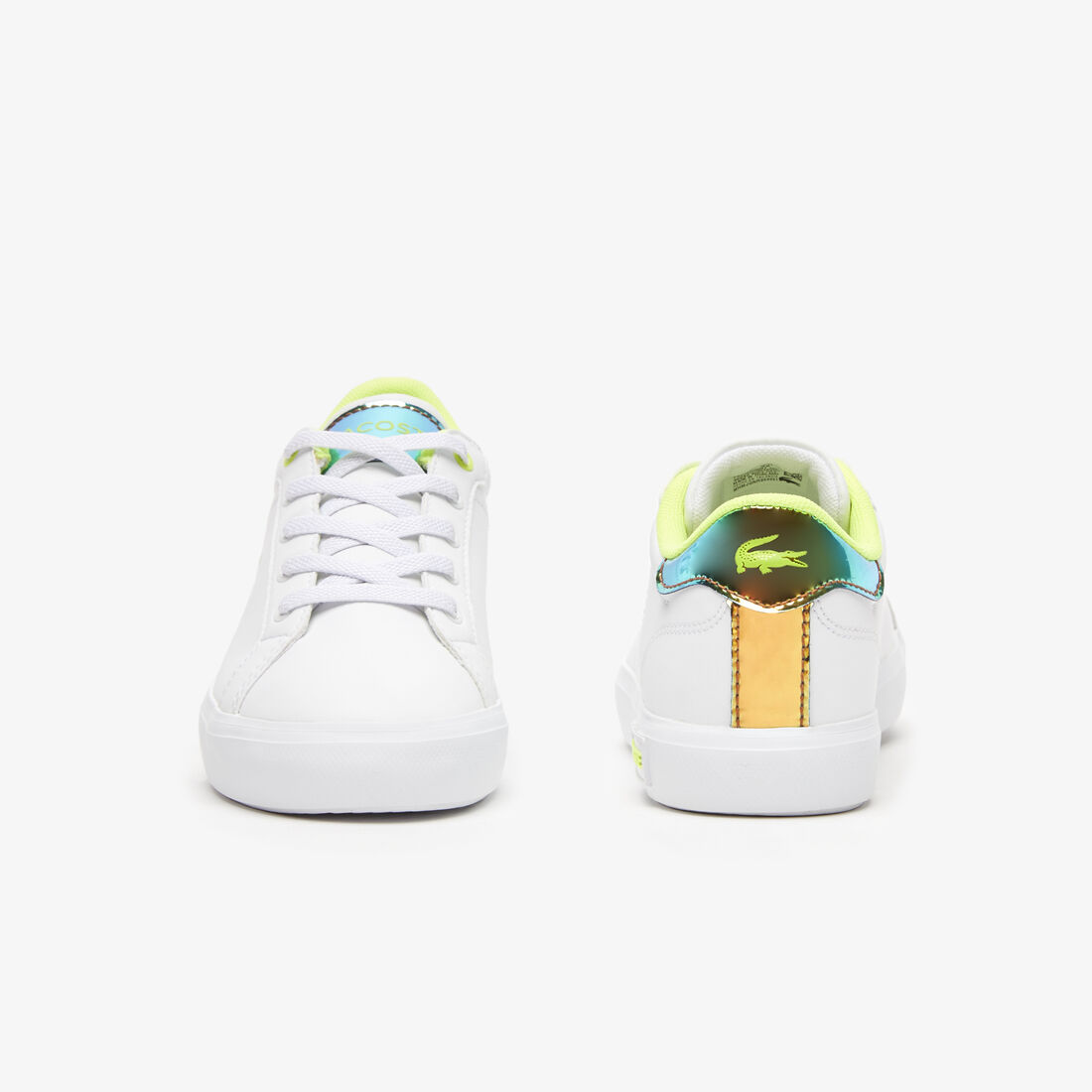 Children's Lacoste Powercourt Synthetic Heel Pop Trainers Children's Lacoste Powercourt Synthetic Heel Pop Trainers