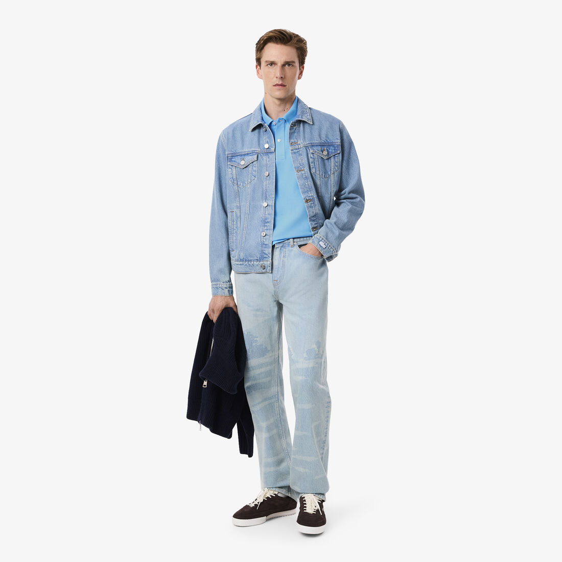 قميص بولو بيكيه بقصة ضيقة L.12.12 قميص بولو بيكيه بقصة ضيقة L.12.12