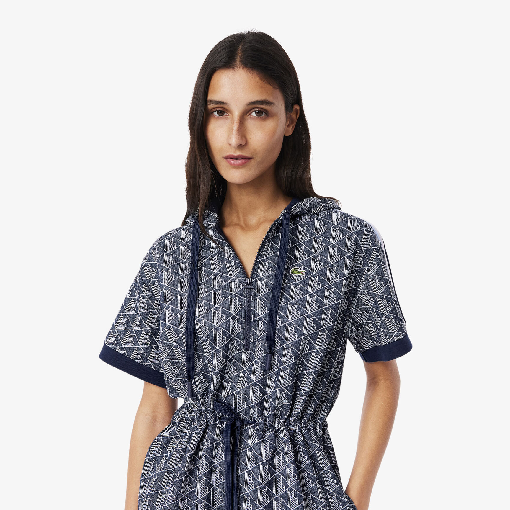 Jacquard Monogram Hoodie Dress Jacquard Monogram Hoodie Dress