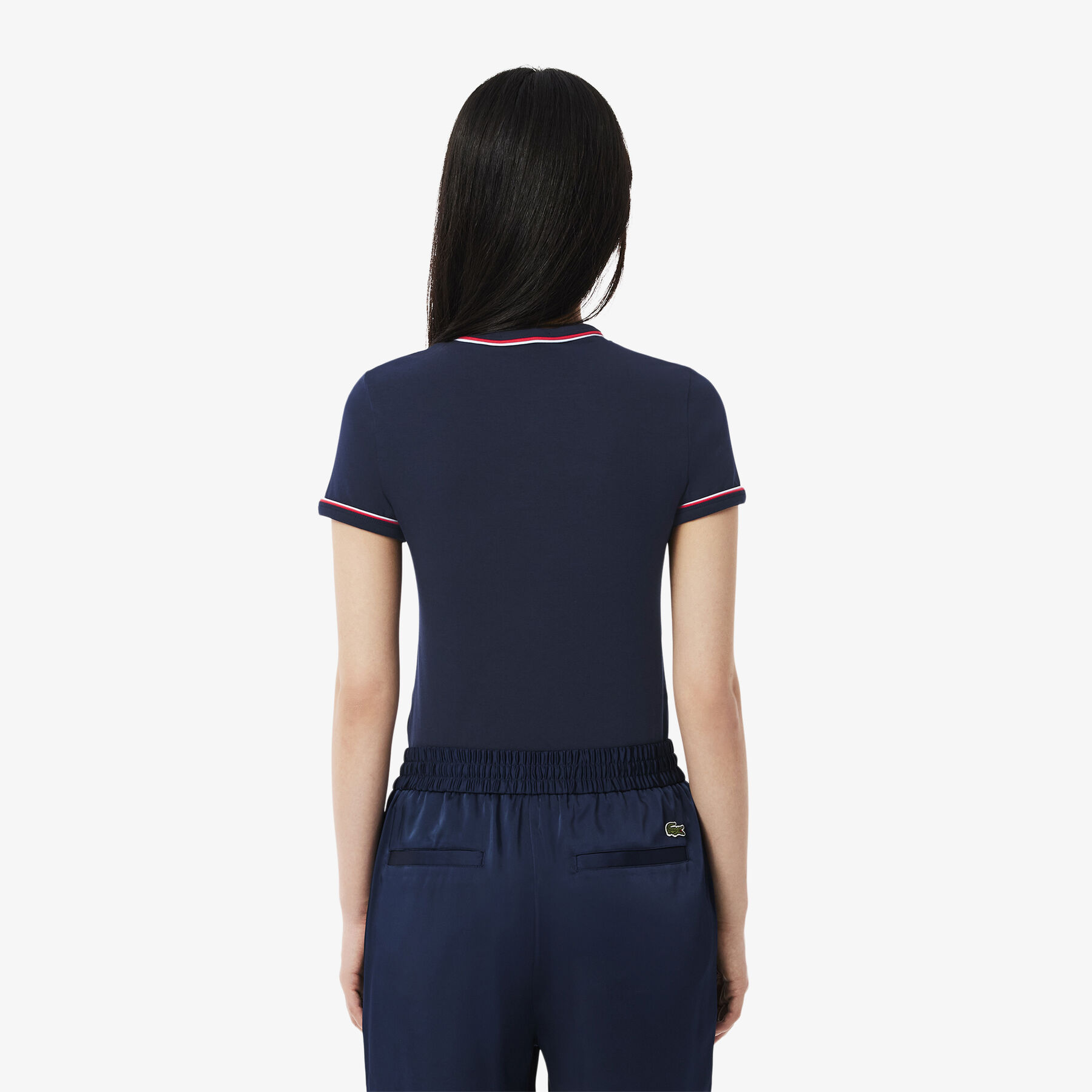 lacoste contrast accent jersey t shirt