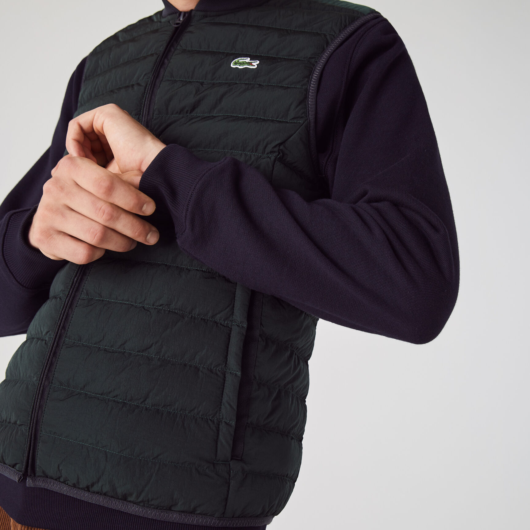 جاكيت منفوخ قابل للطي بقماش خفيف الوزن مقاوم للماء للرجال