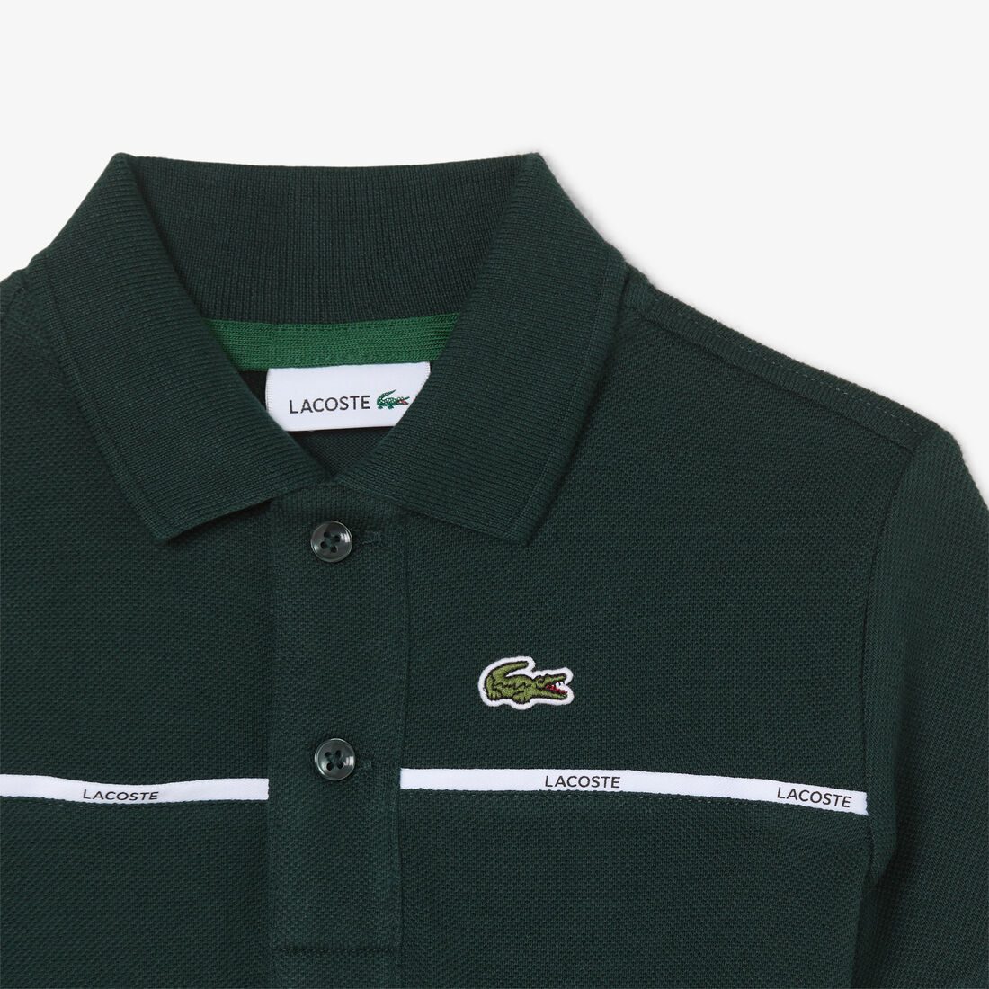 قميص بولو بيتي بيكيه ذو شريط متباين قميص بولو بيتي بيكيه ذو شريط متباين