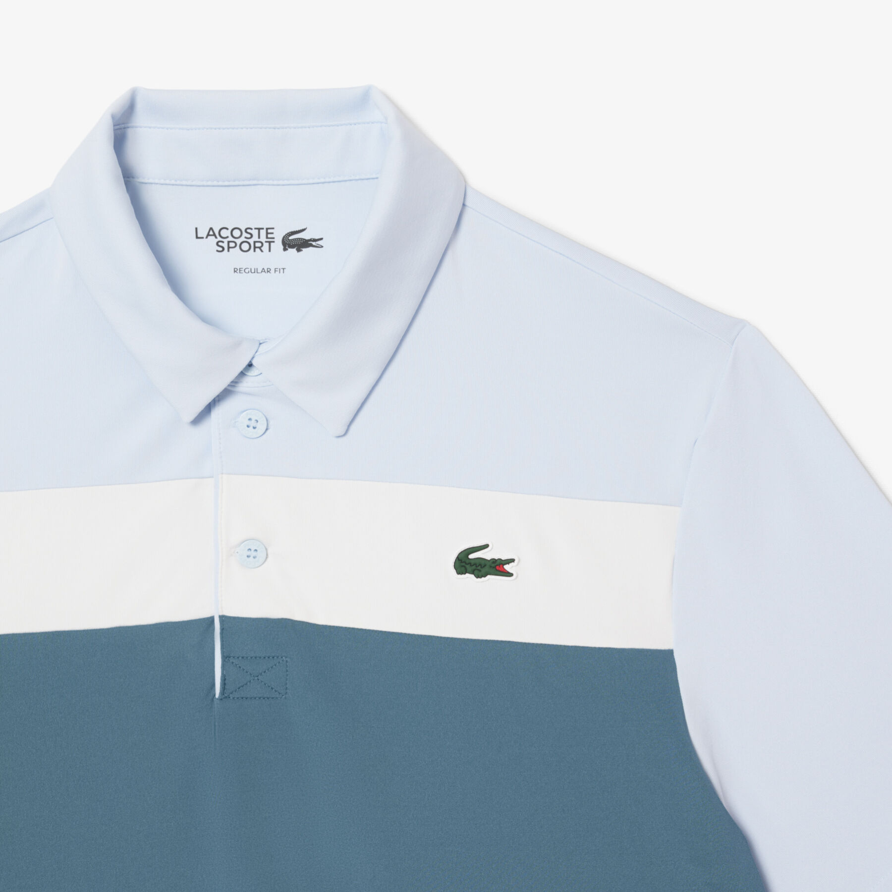 lacoste regular fit colour block golf polo shirt