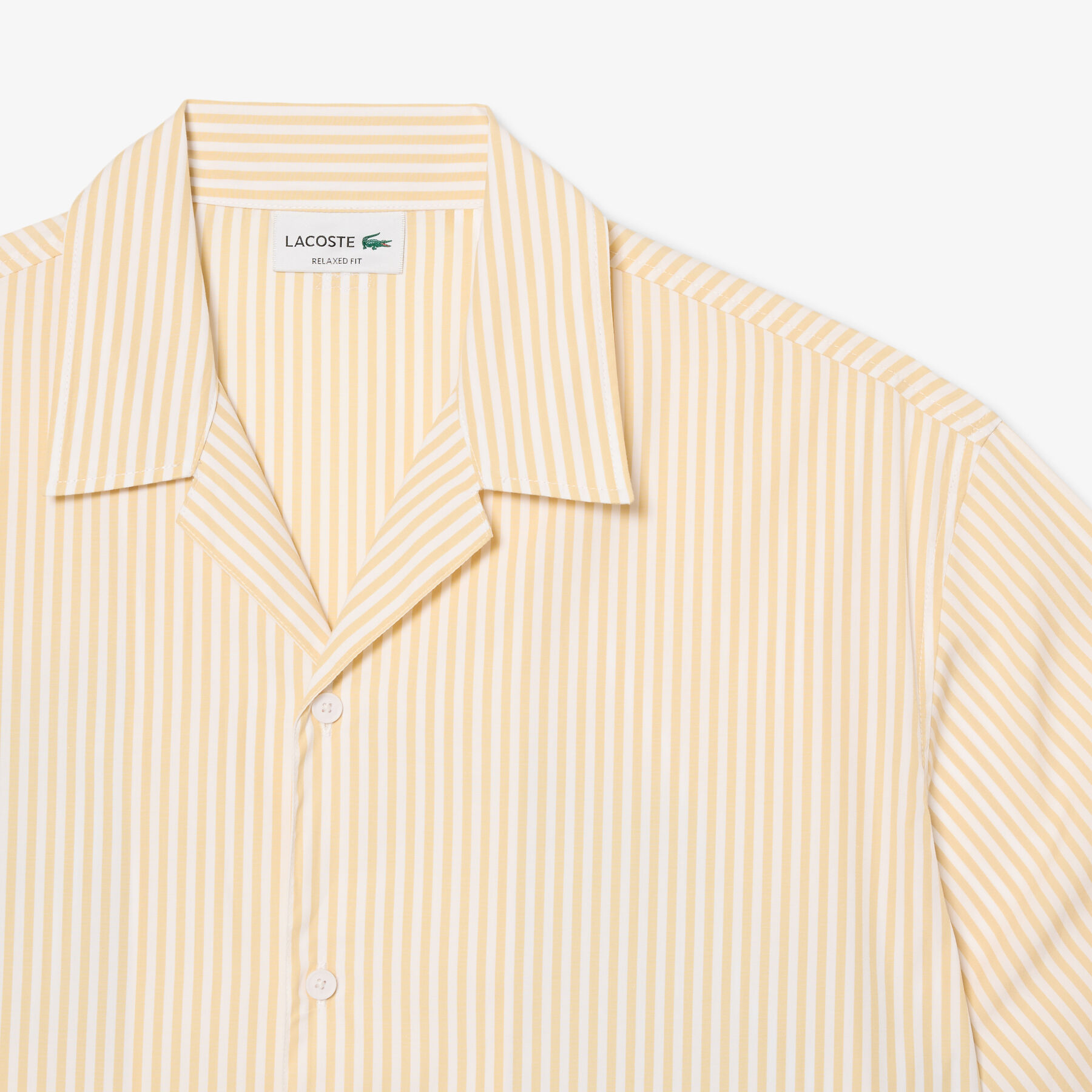 lacoste relaxed fit striped crocodile shirt