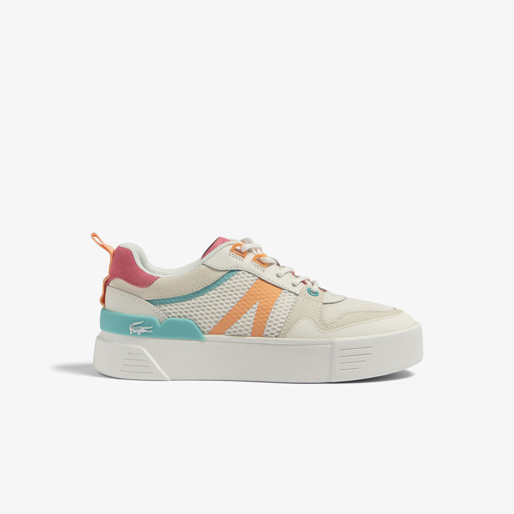Women's Lacoste L002 Leather Heel Pop Trainers Women's Lacoste L002 Leather Heel Pop Trainers