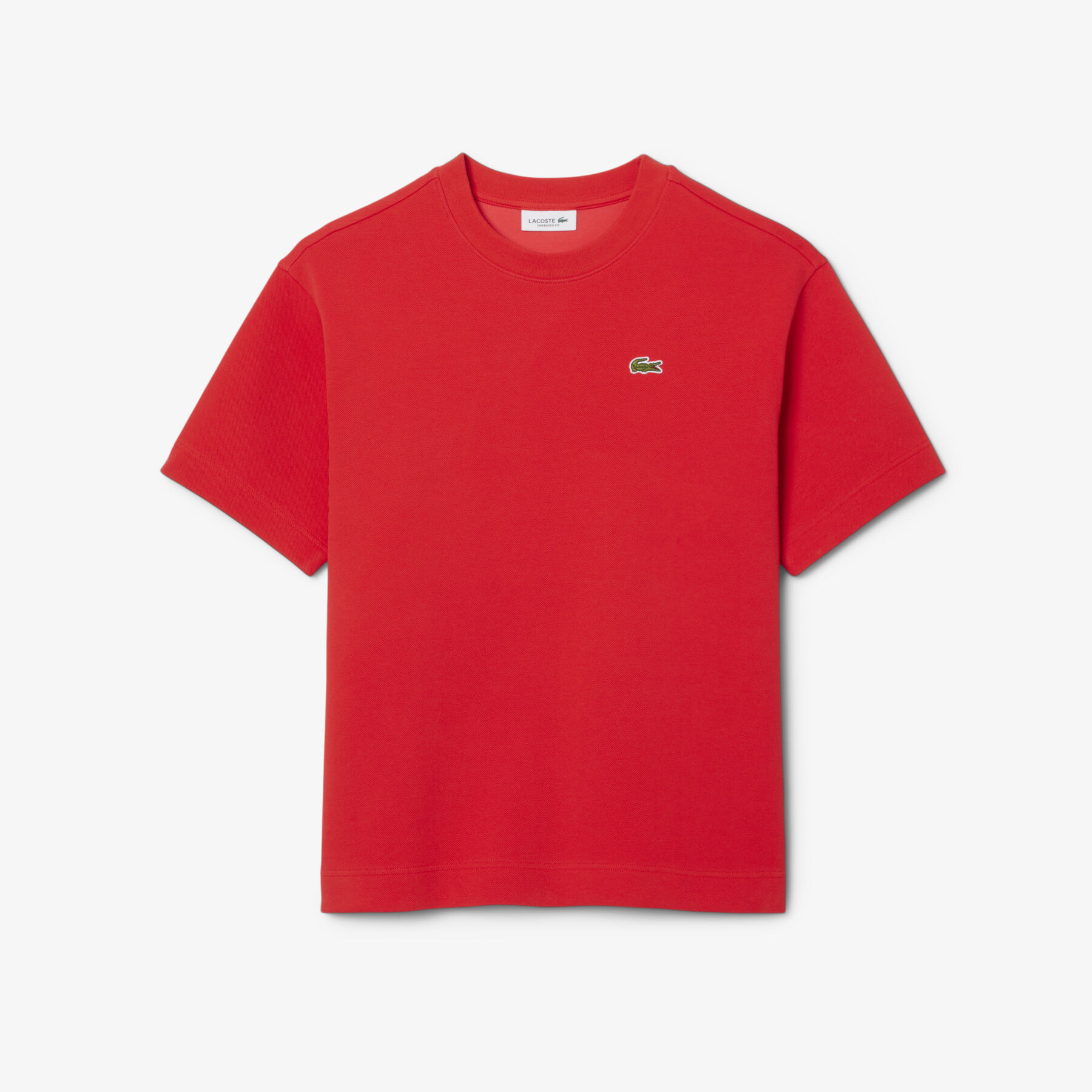 lacoste oversized double face pique t shirt