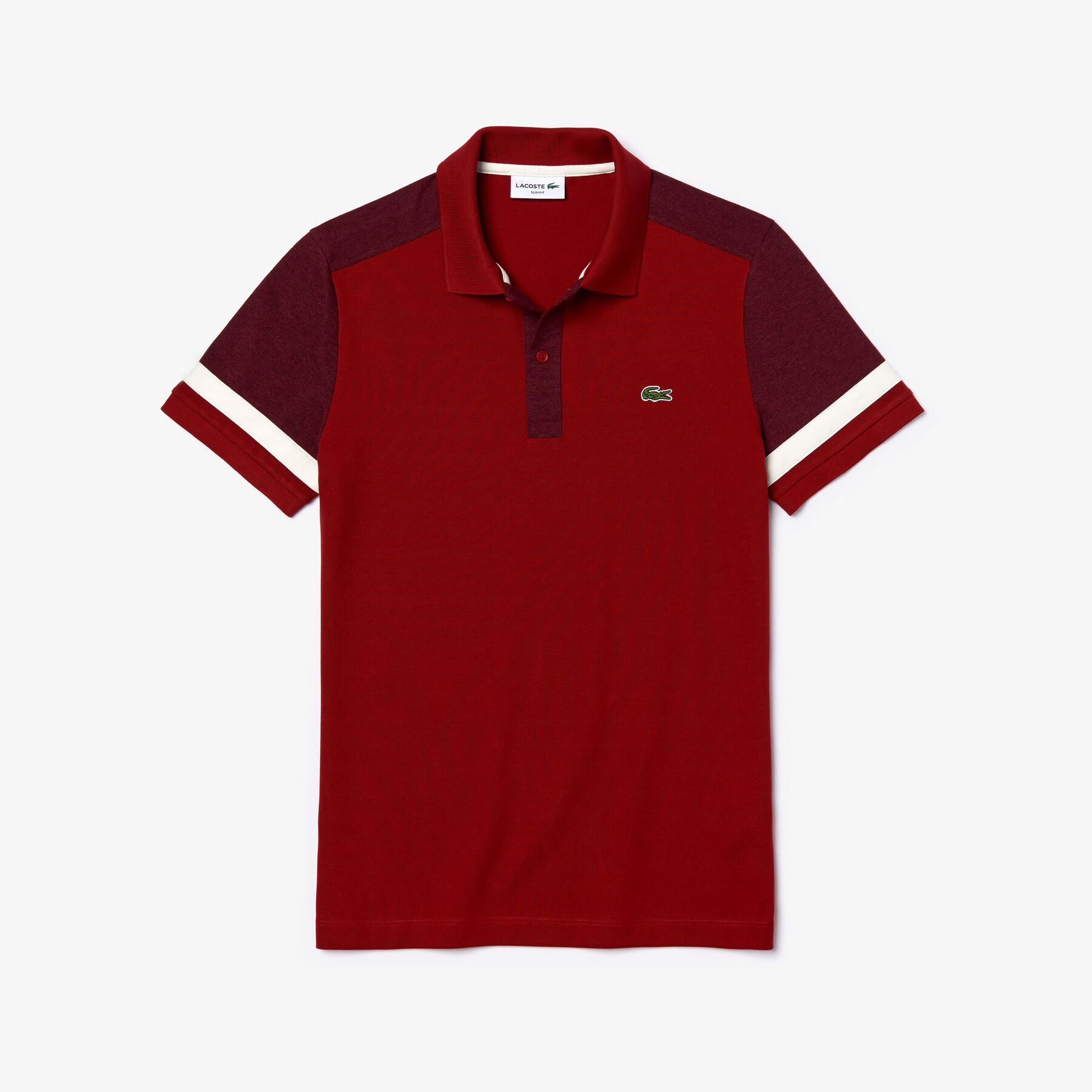 قميص بولو للرجال من قطن بيكيه المرن، ذو قصة ضيقة من Lacoste لاكوست قميص بولو للرجال من قطن بيكيه المرن، ذو قصة ضيقة من lacoste