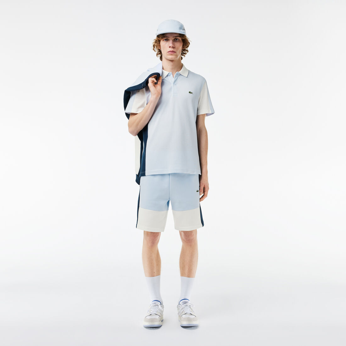 Cotton Pique Colourblock Polo Shirt Cotton Pique Colourblock Polo Shirt