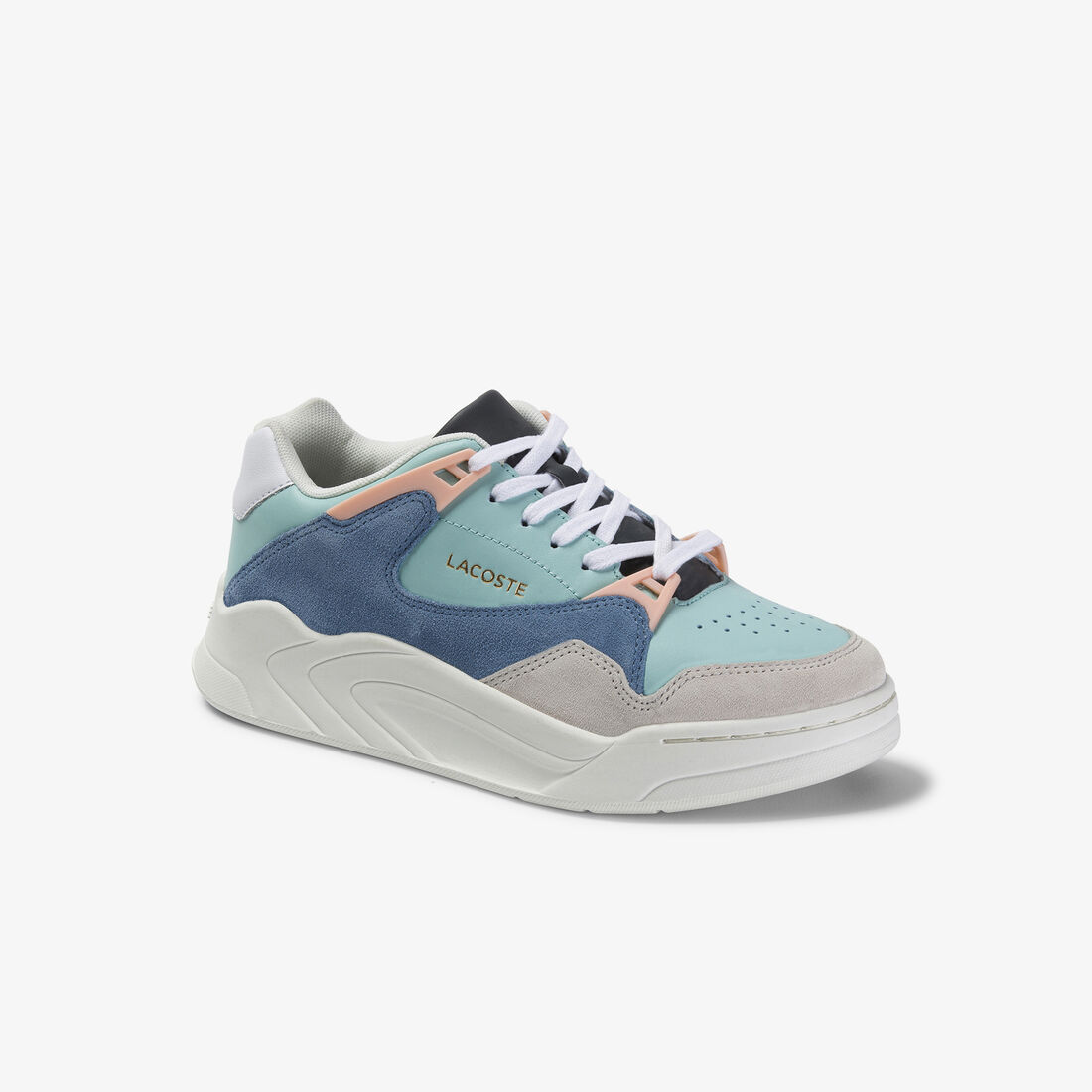Women's Court Slam Leather and Suede Sneakers