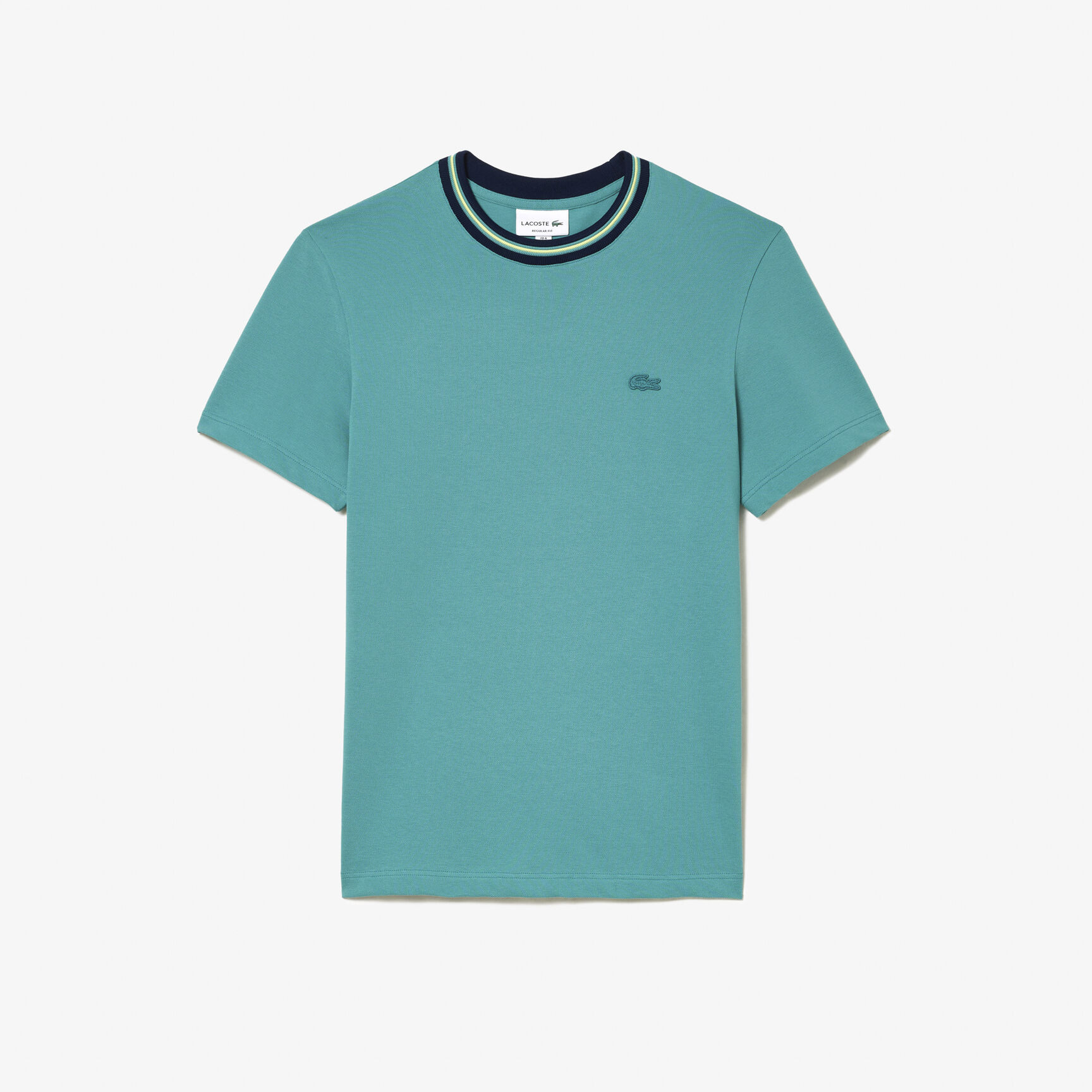 Stripe Collar Stretch Pique T-shirt