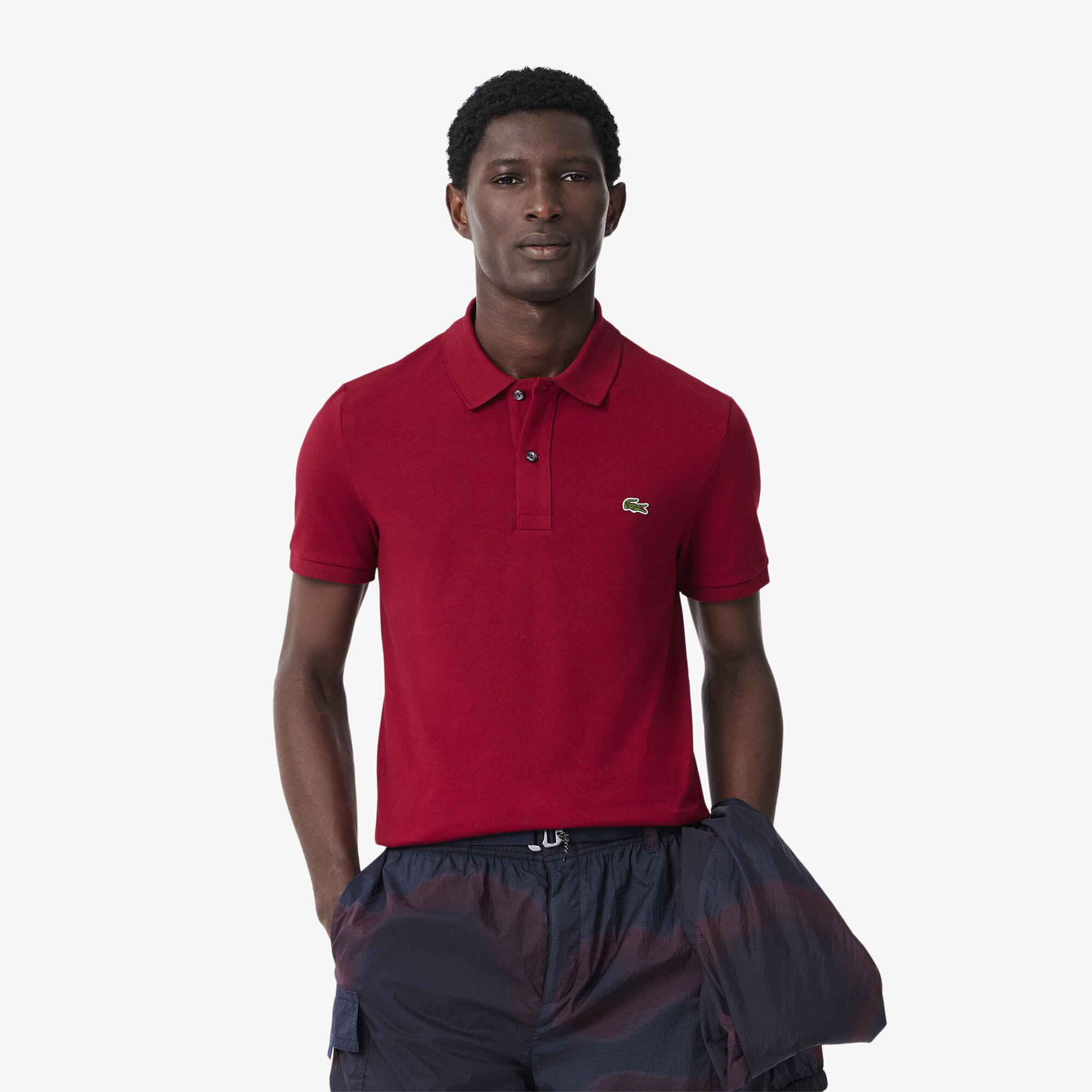 Chemise lacoste col retailers mao