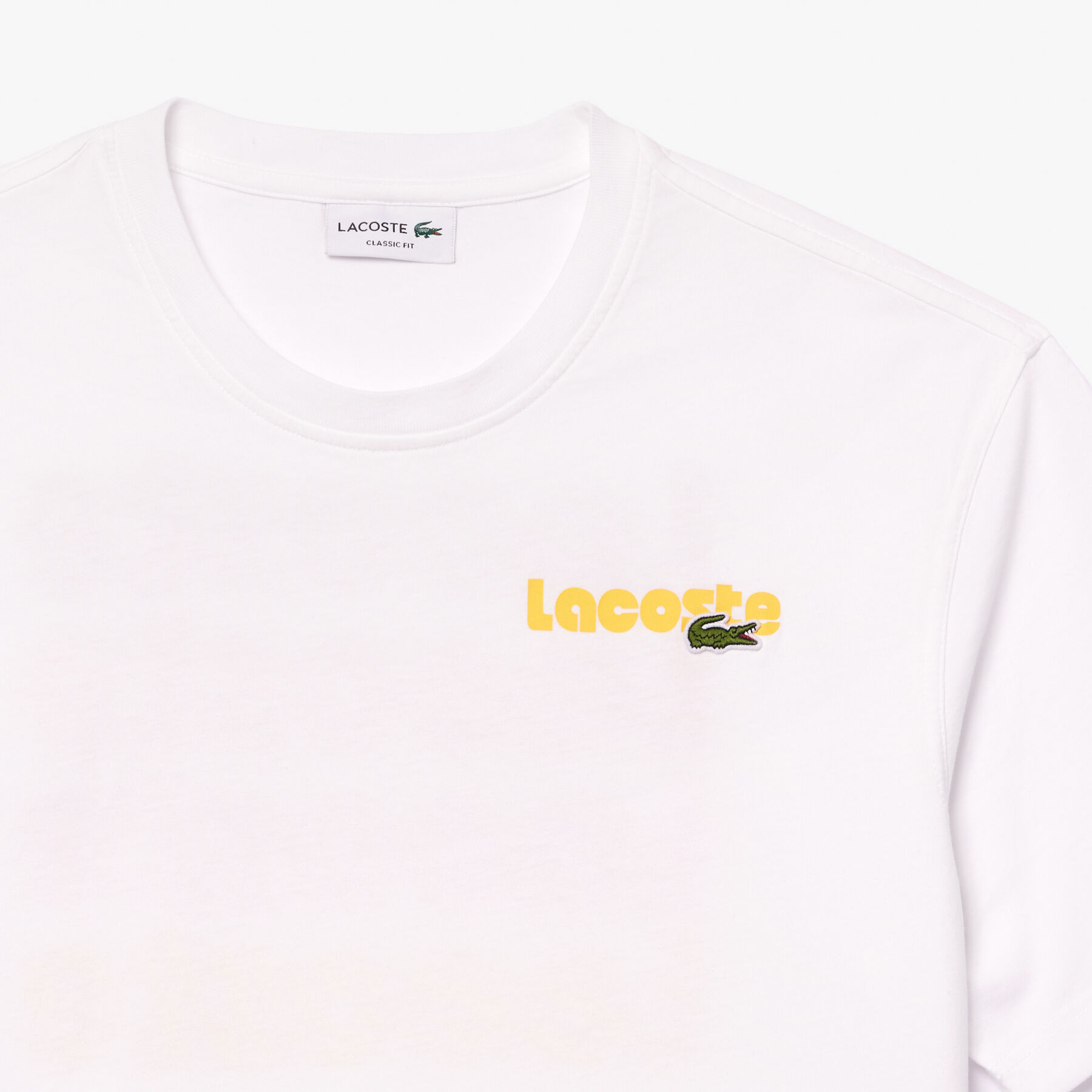 washed effect ombr  lacoste print t shirt