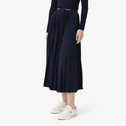 تنورة طويلة مطوية بخصر مطاطي