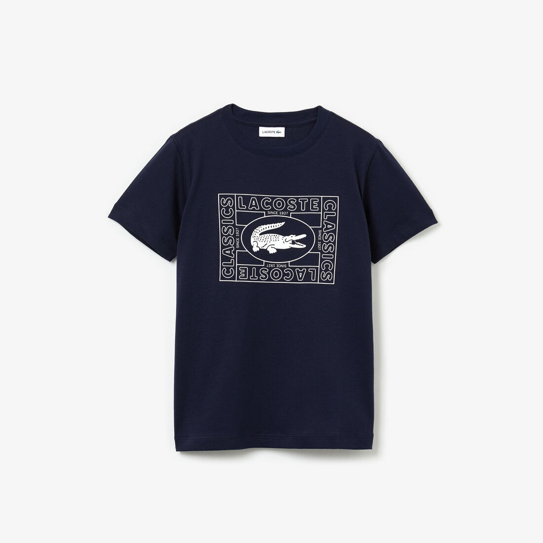 Boys' Crocodile Print Cotton Jersey T-shirt