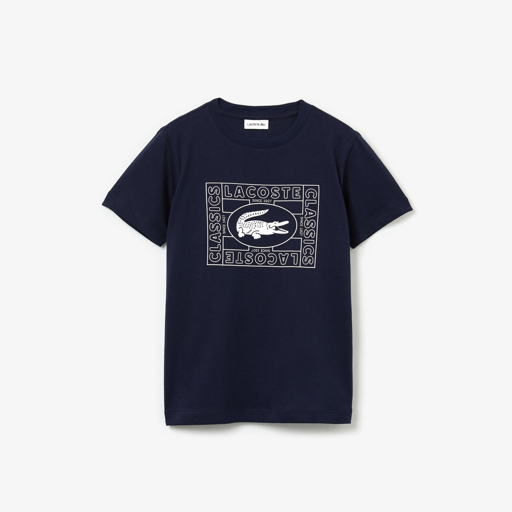 قميص تي شيرت للصبية بطبعة التمساح من قطن الجيرسي قميص تي شيرت للصبية بطبعة التمساح من قطن الجيرسي