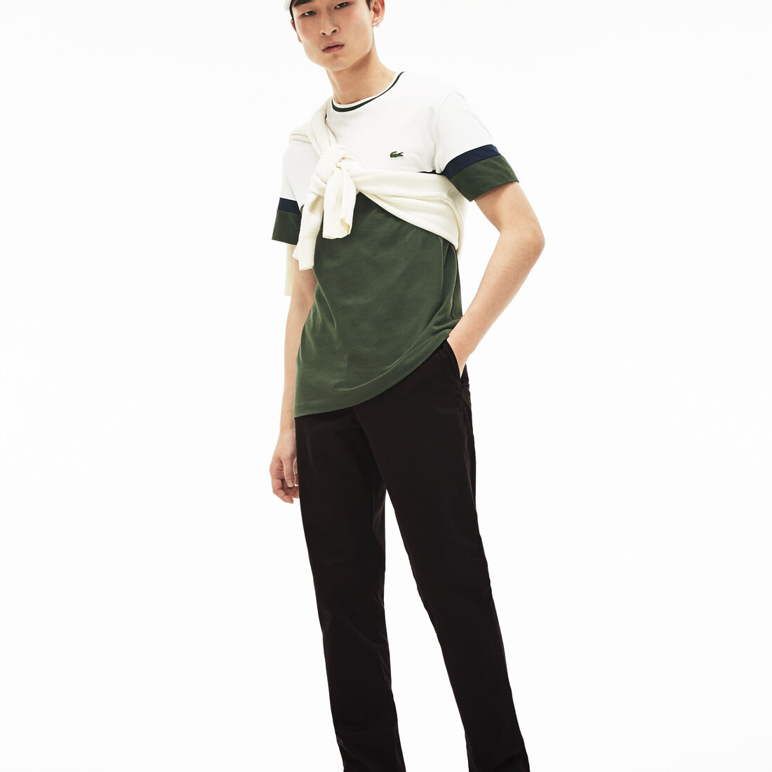 بنطال التشينو من الجبردين المرن بقصة ضيقة للرجال بنطال التشينو من الجبردين المرن بقصة ضيقة للرجال