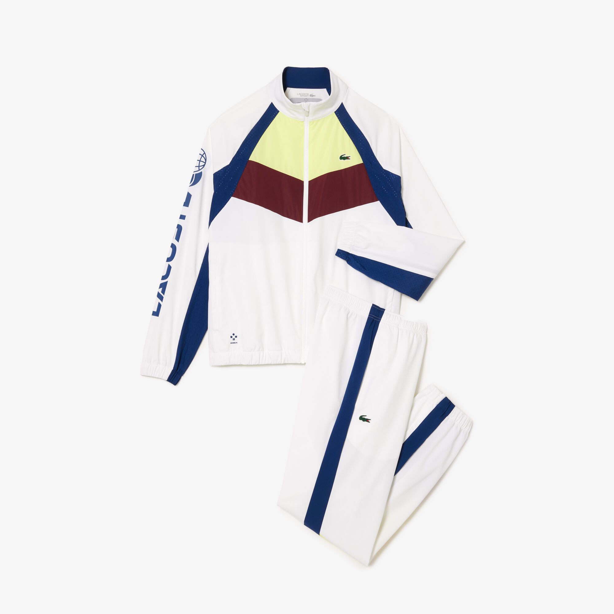 Yellow shop lacoste tracksuit