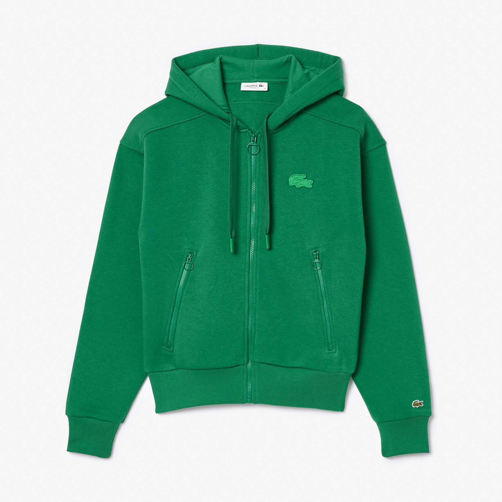 سويت شيرت رياضي بياقة بولو ومطرز بكلمة Lacoste