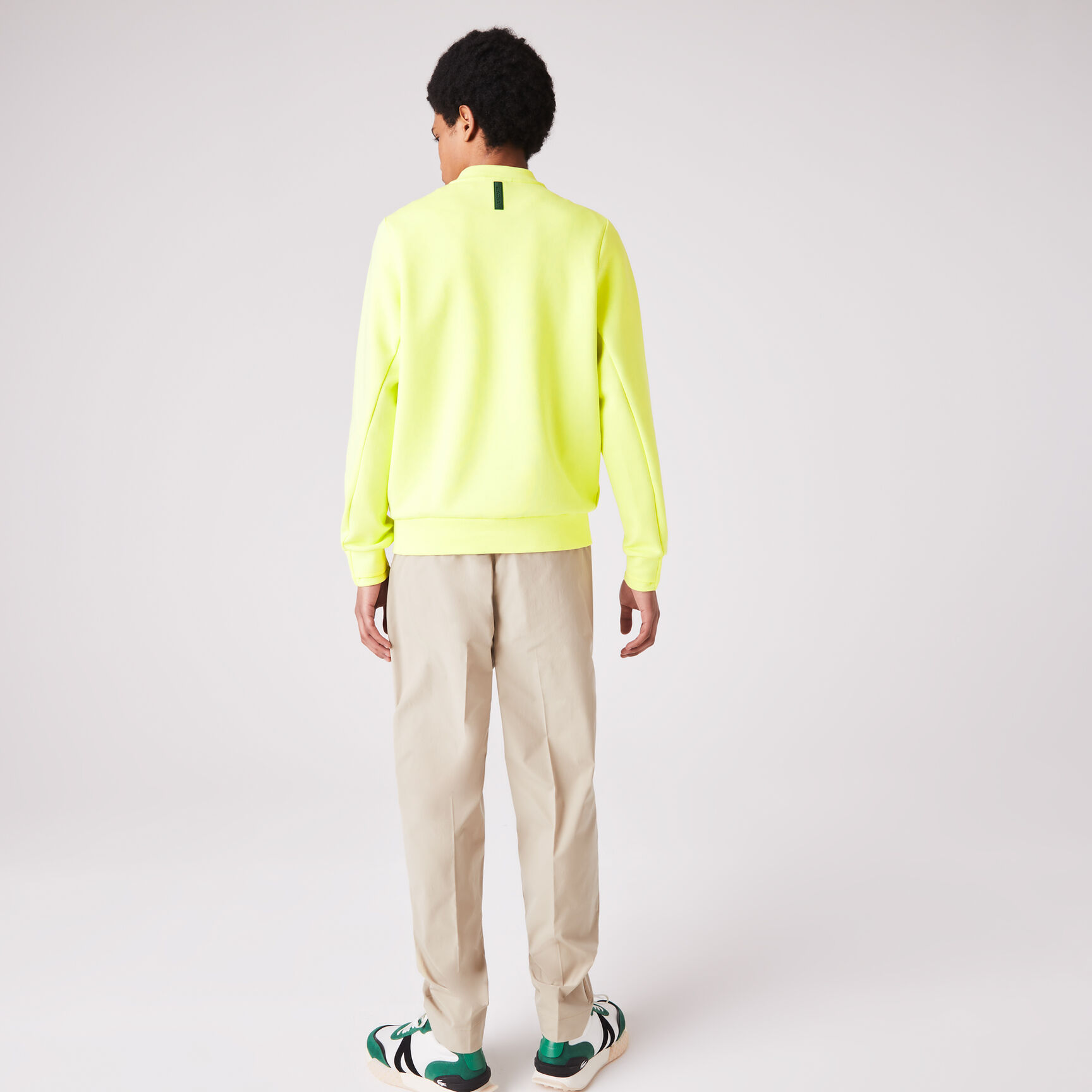 سويت شيرت مزيج قطن بجيب كانغرو وفتحة رقبة مستديرة للرجال