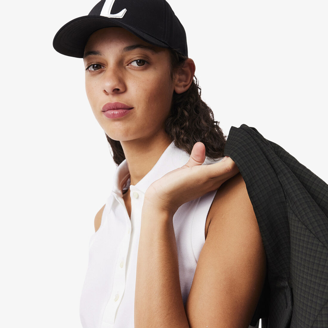 قميص بولو مطاطي بدون أكمام L.12.D بقصة ضيقة قميص بولو مطاطي بدون أكمام L.12.D بقصة ضيقة