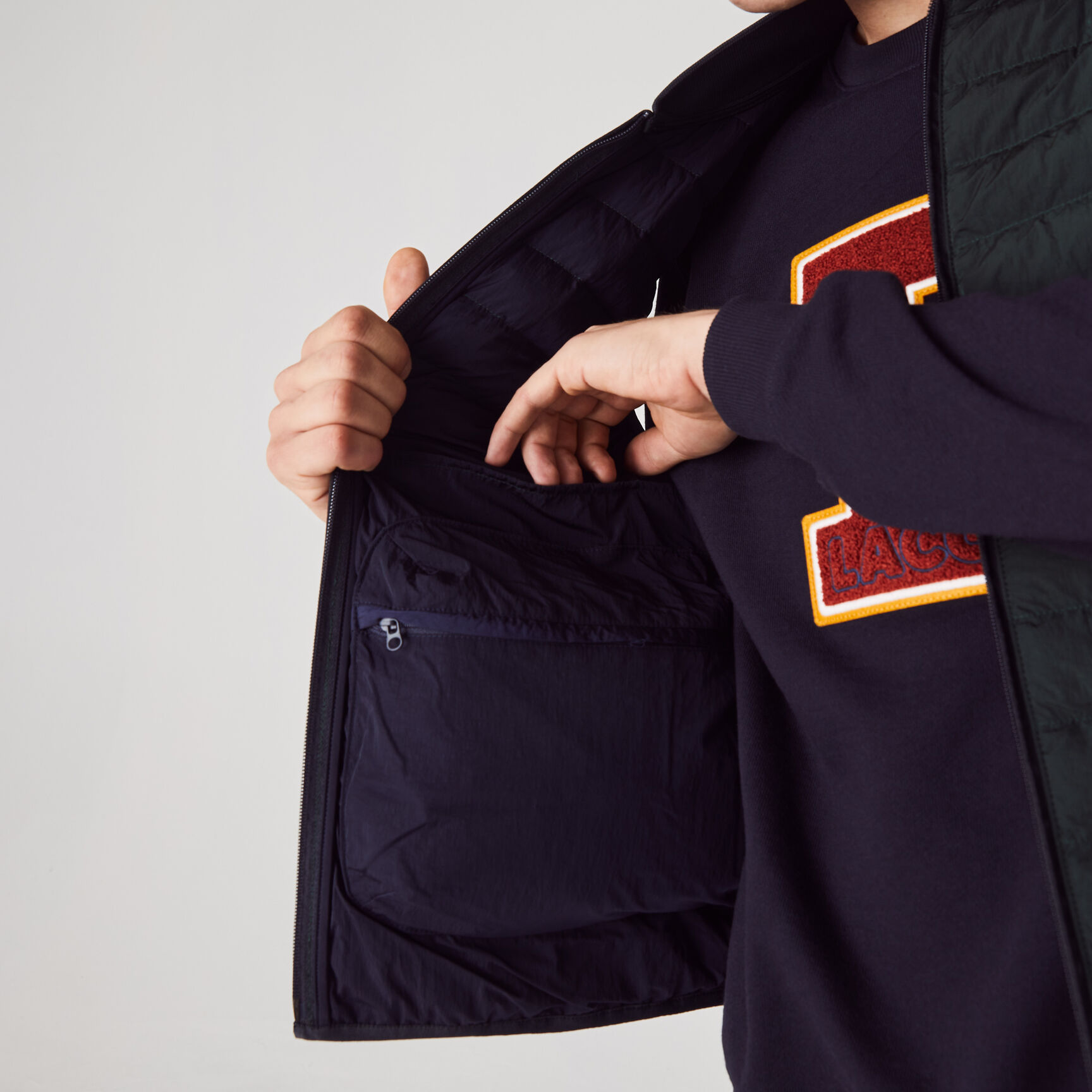 جاكيت منفوخ قابل للطي بقماش خفيف الوزن مقاوم للماء للرجال