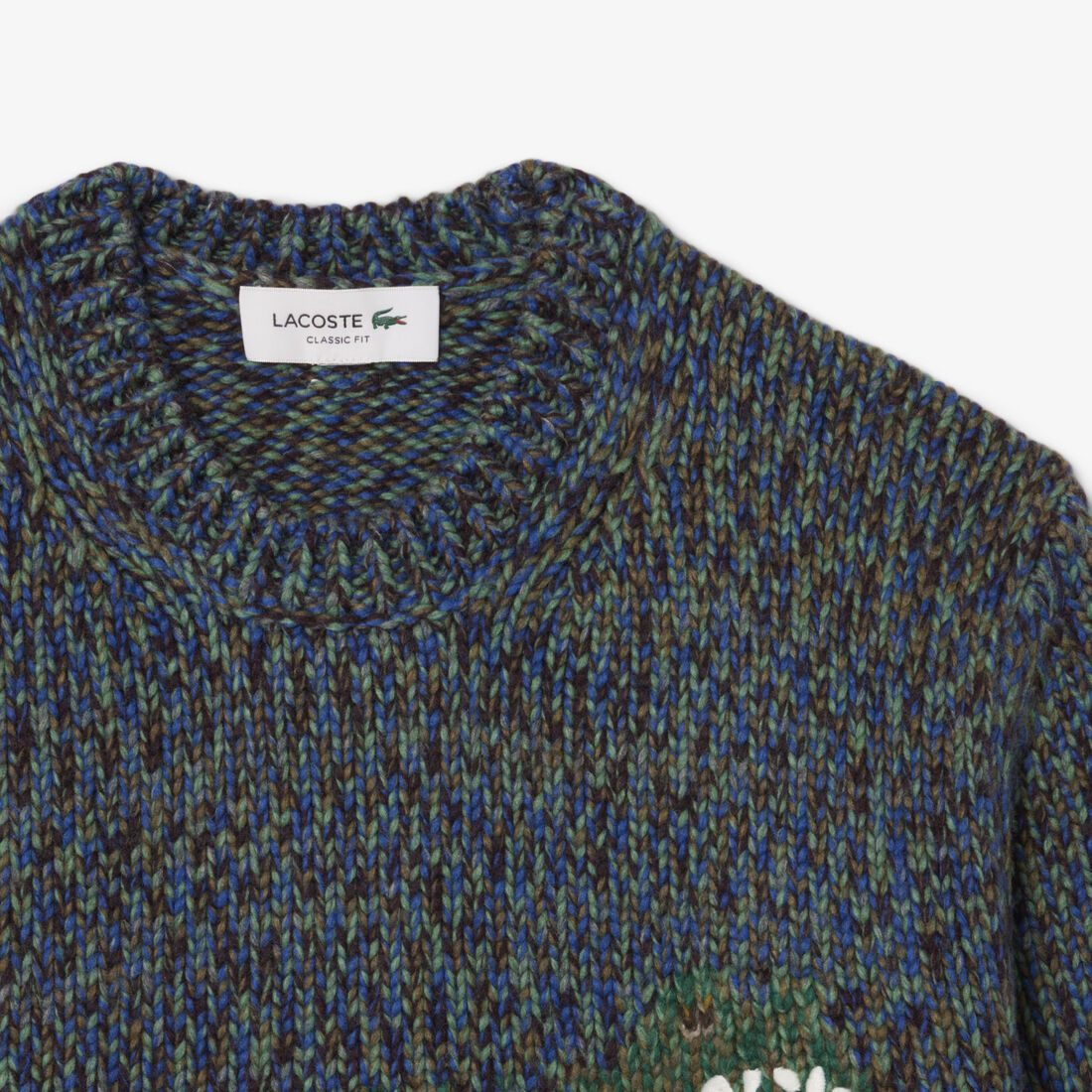 Mercerized Knit Intarsia Crocodile Sweater Mercerized Knit Intarsia Crocodile Sweater