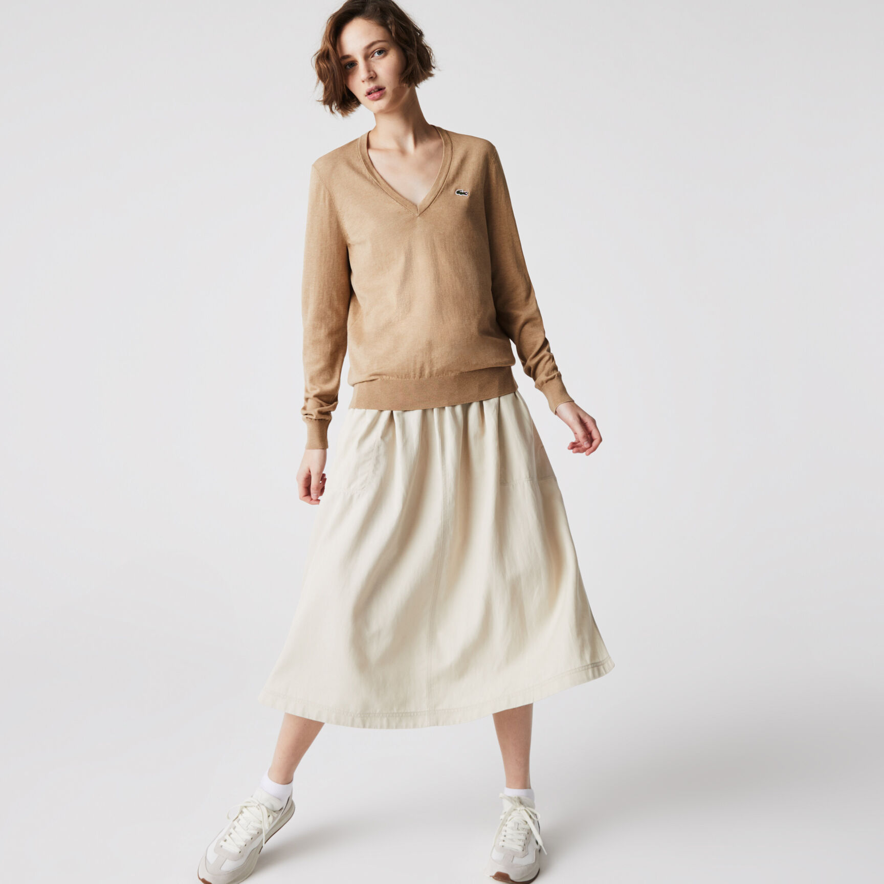 Women&rsquo;s V-neck Loose Organic Cotton Sweater