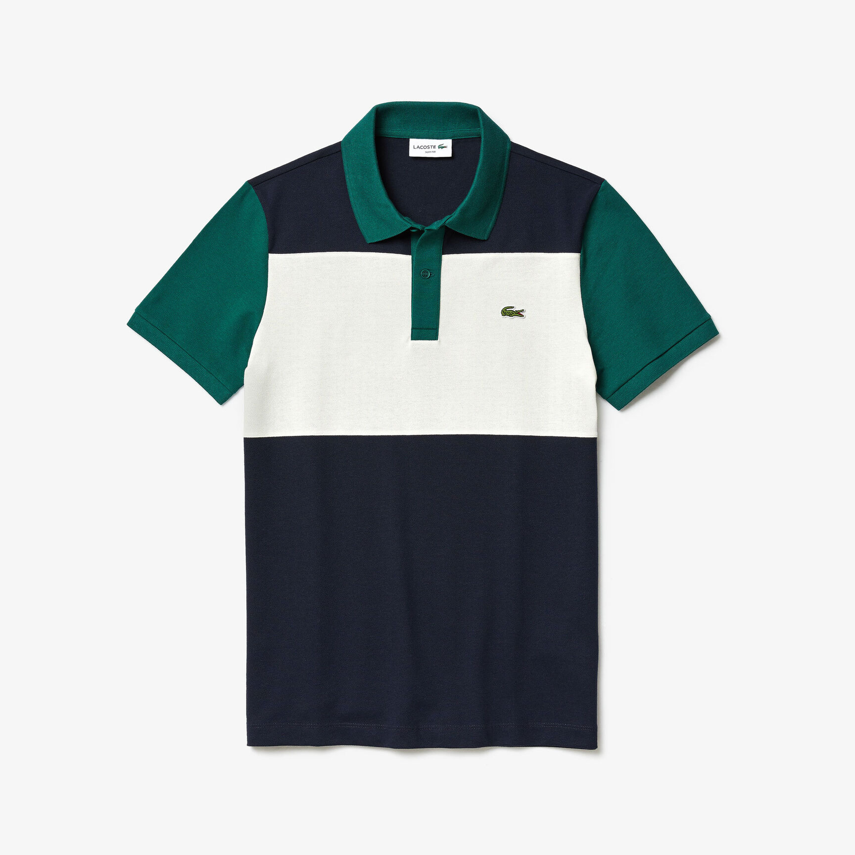 Men's Lacoste Stretch Colourblock Polo Shirt Men's Lacoste Stretch Colourblock Polo Shirt