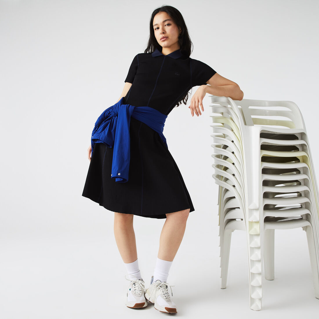 Women’s Texturised Knit Polo Skater Dress Women’s Texturised Knit Polo Skater Dress