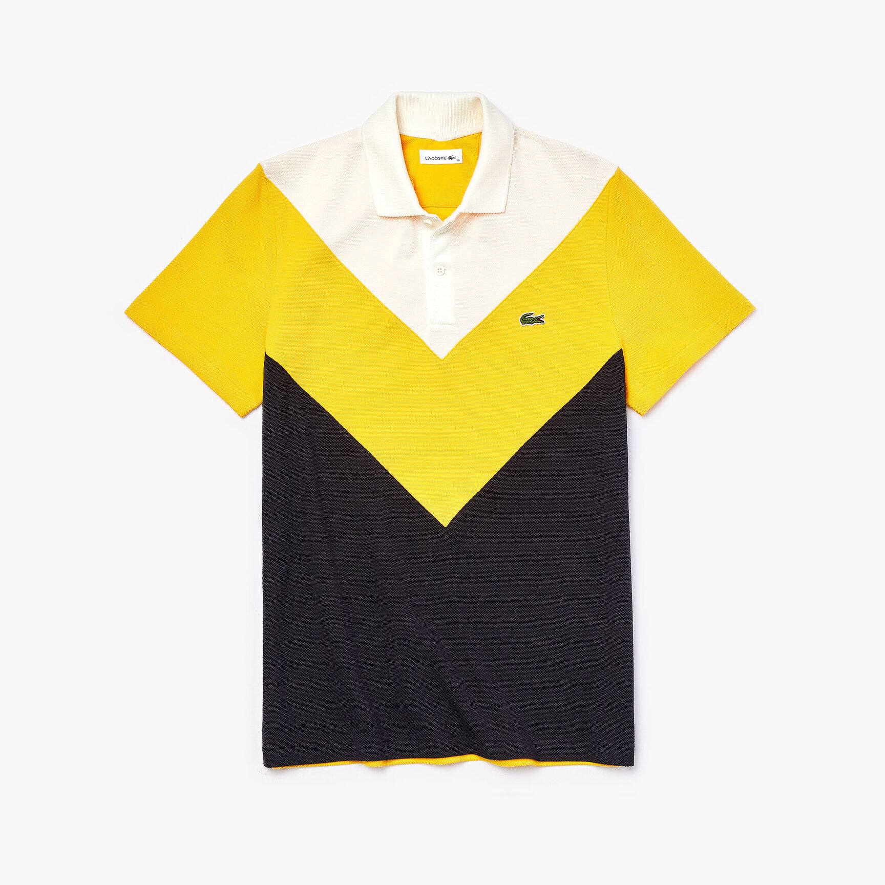 Men's Lacoste Regular Fit Geometric Colourblock Piqu&eacute; Polo Shirt