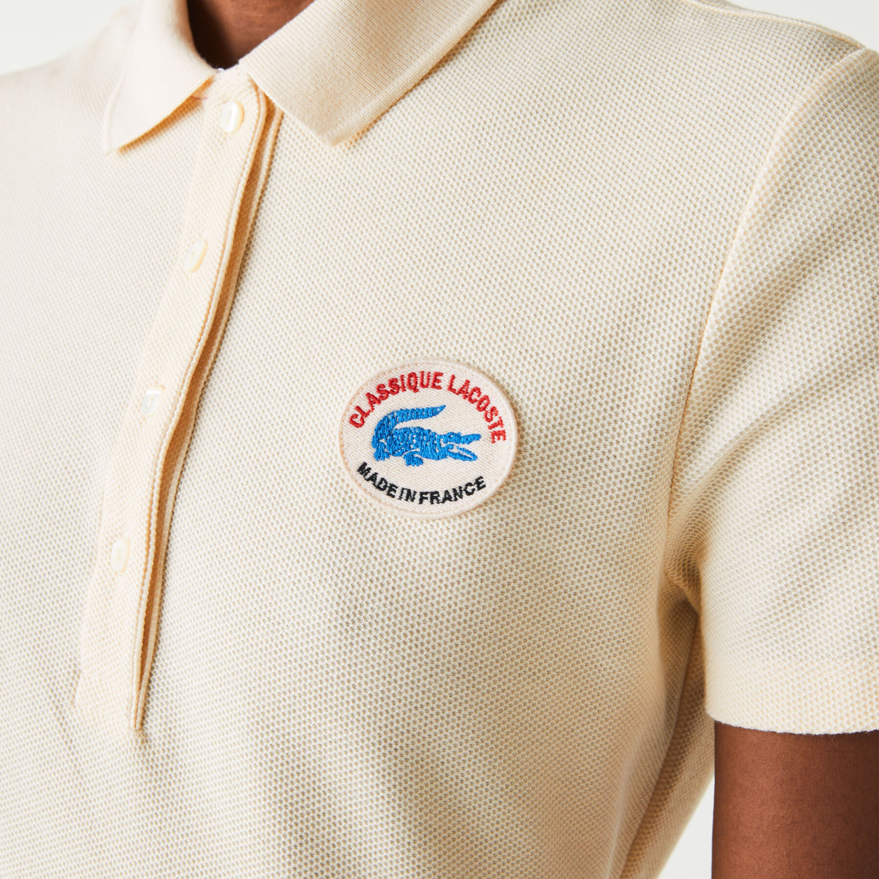 Women’s Made In France Organic Textured Cotton Piqué Polo Dress lacoste women s made in france organic textured cotton piqu polo dress