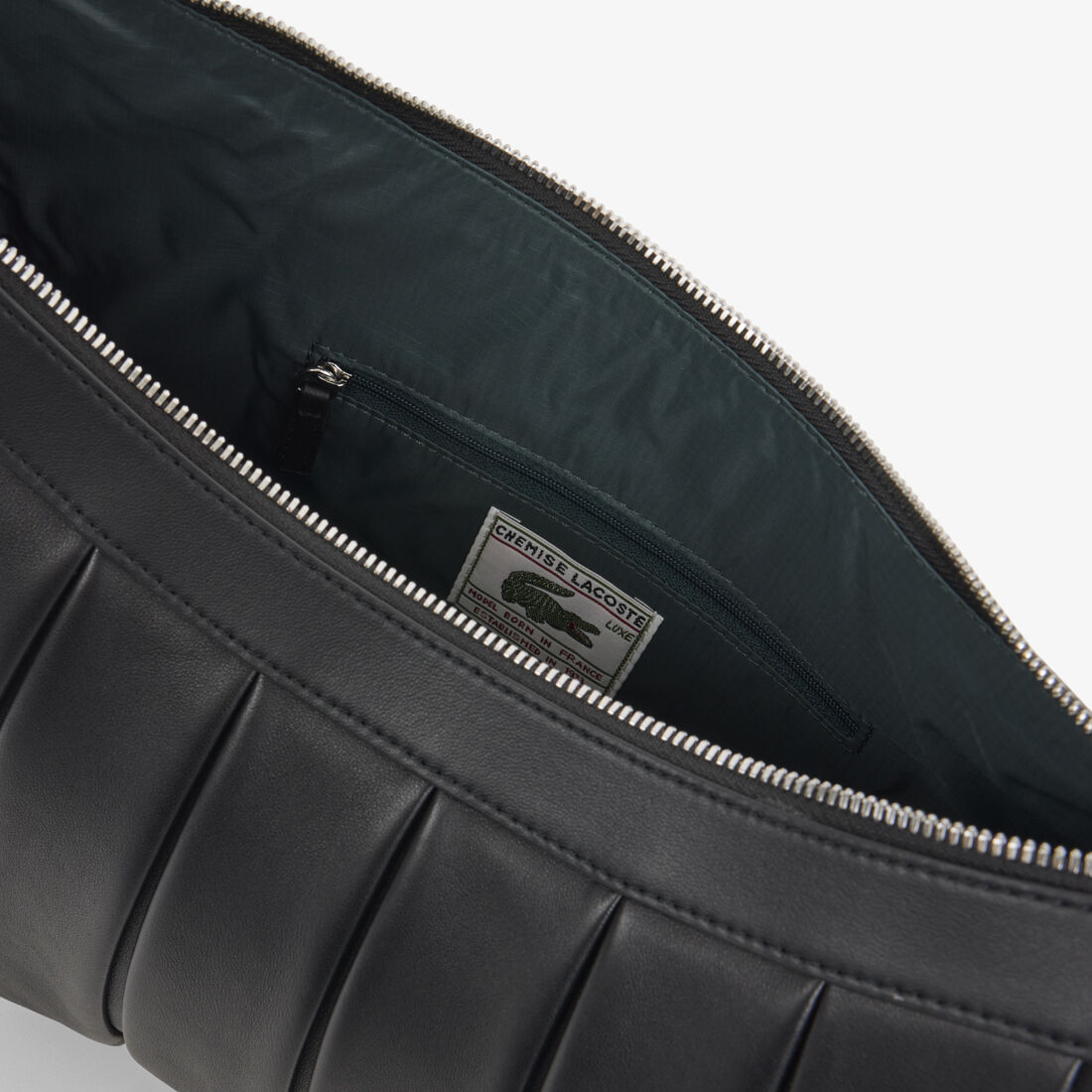 lacoste medium lenglen leather hobo bag