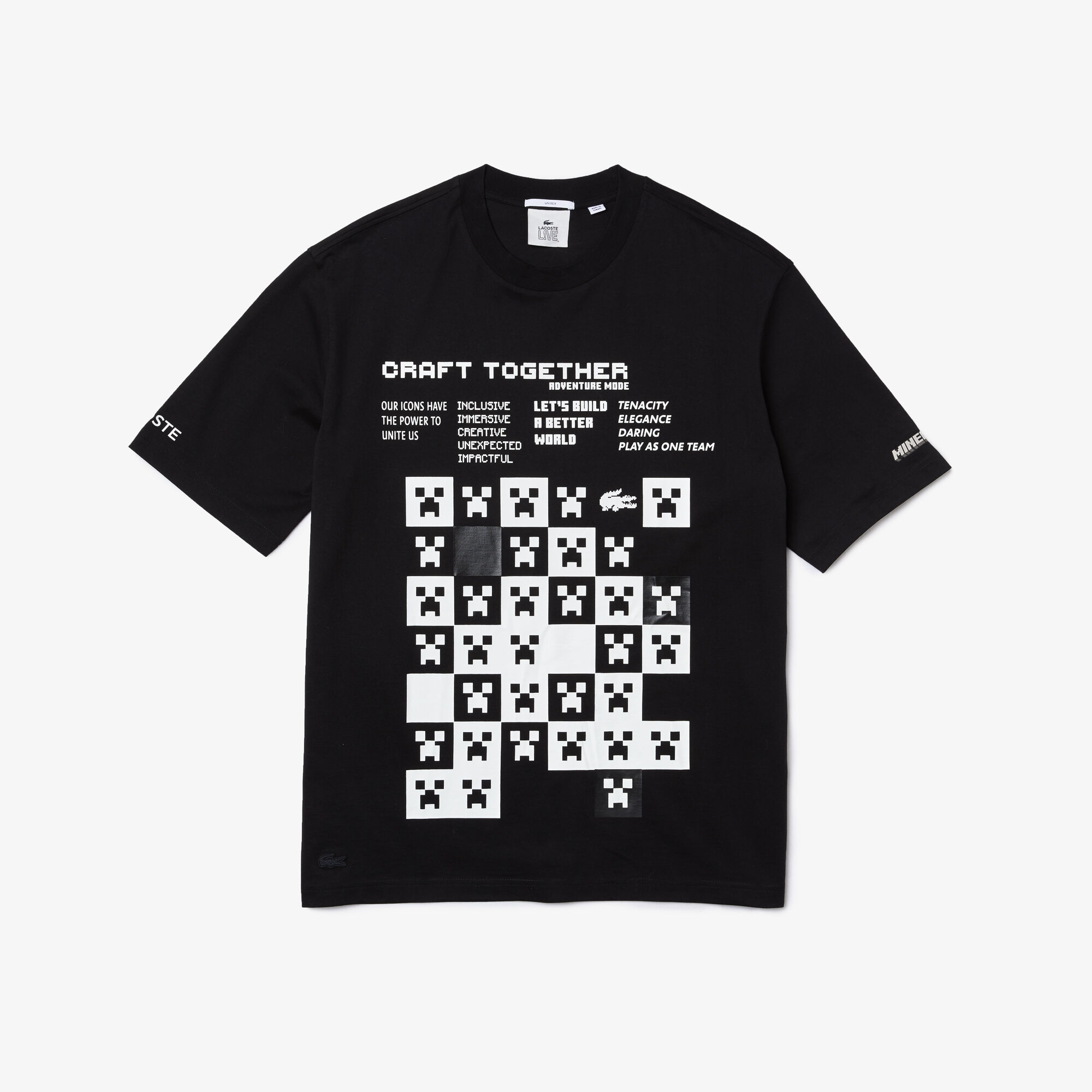 Buy Men s Lacoste L VE Collab Minecraft Loose Fit Organic Cotton T Shirt Lacoste SA