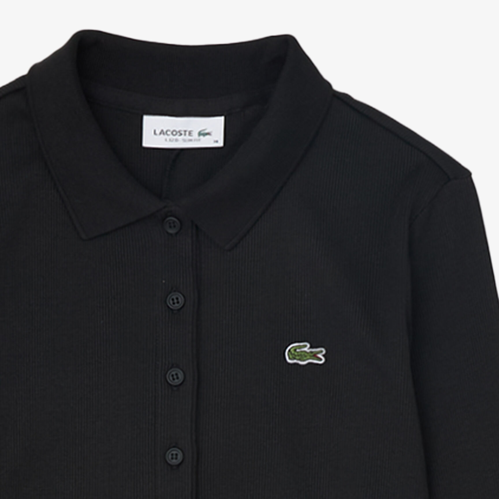 Slim Fit Ribbed Cotton Polo Collar Dress - EF5297-00-031