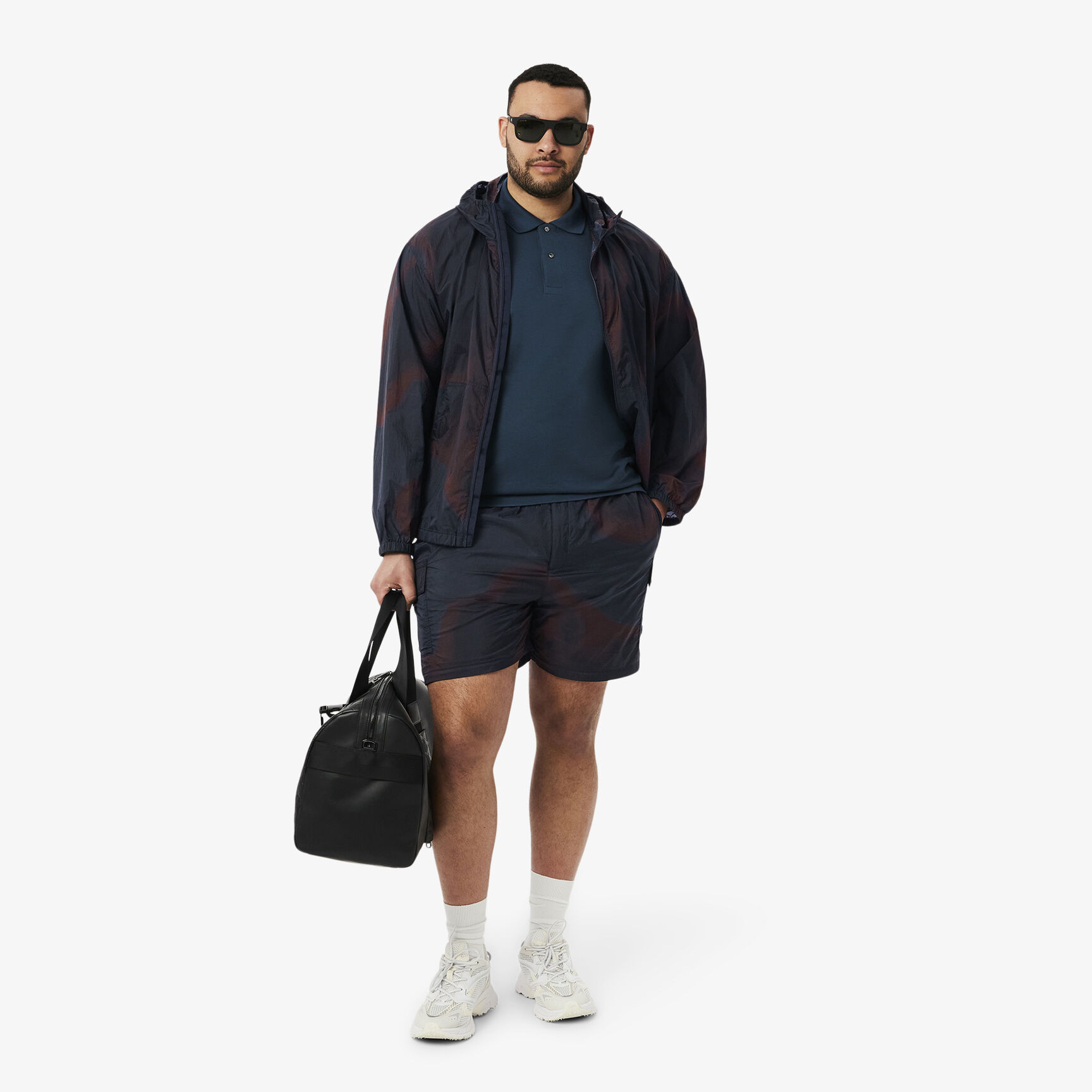 شورت كارجو من النايلون بطبعات أومبري