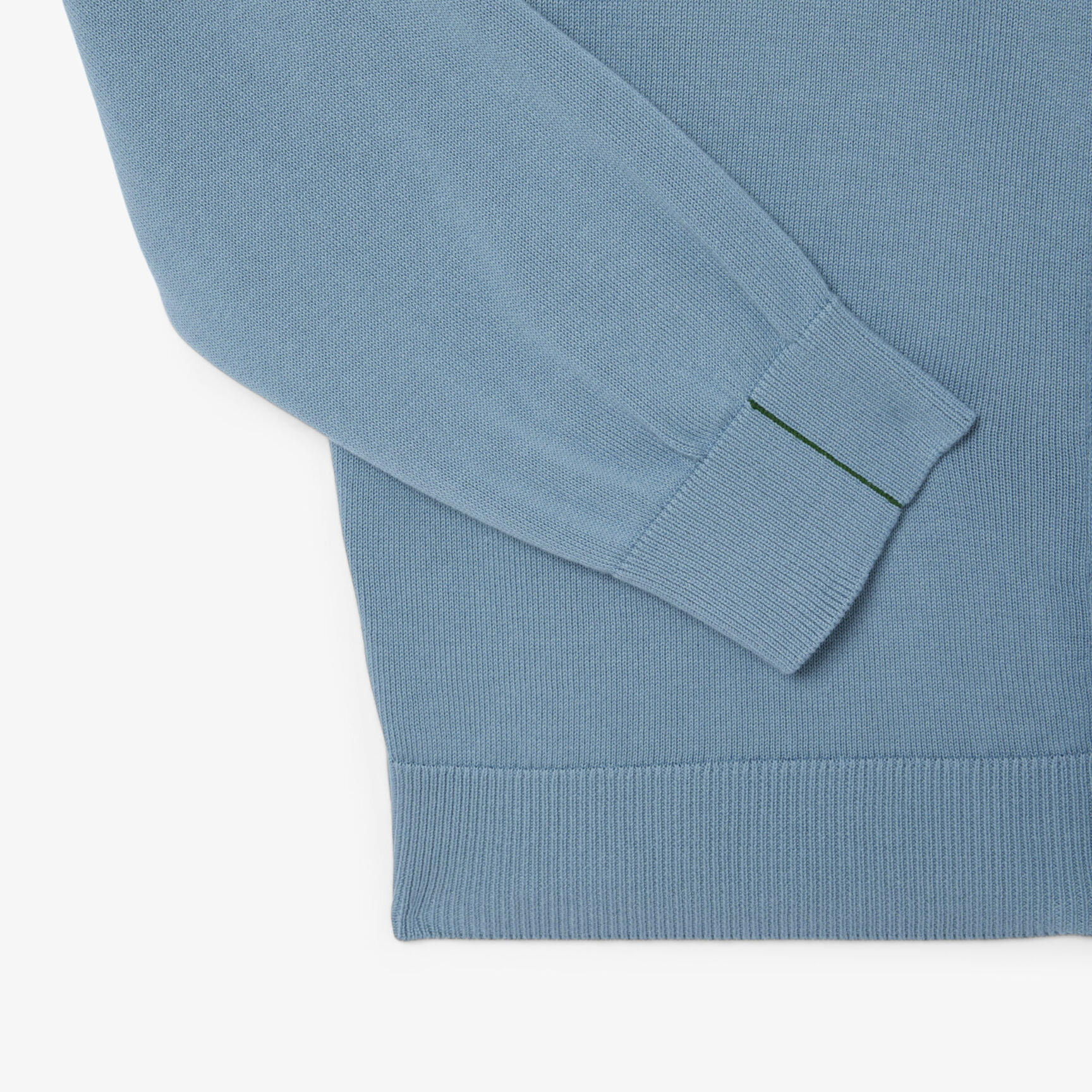 Zipped High Neck Cotton Sweater